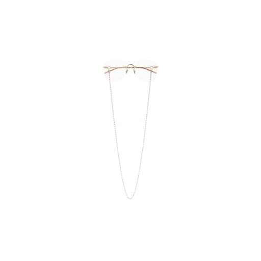 Metallic Finish Optical Frames with Chain Detail