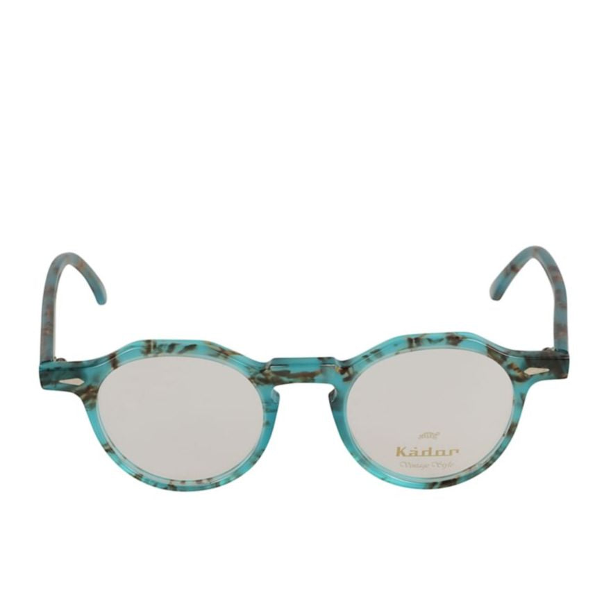 Justin Round Turquoise and Brown Tortoiseshell Eyeglasses