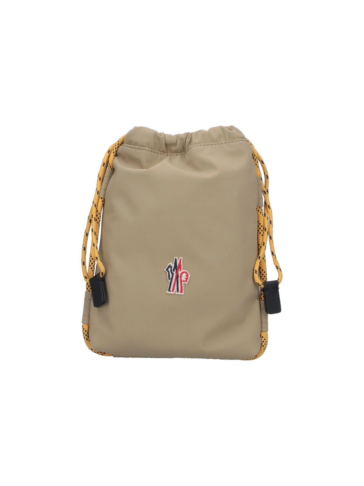 Beige Makaio Drawstring Fabric Shoulder Bag