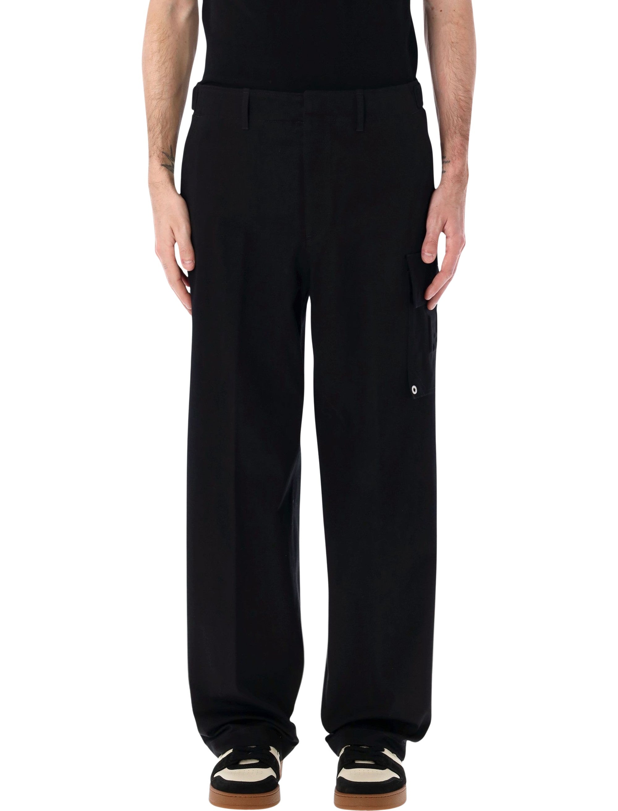 Gabardine Cargo Trousers