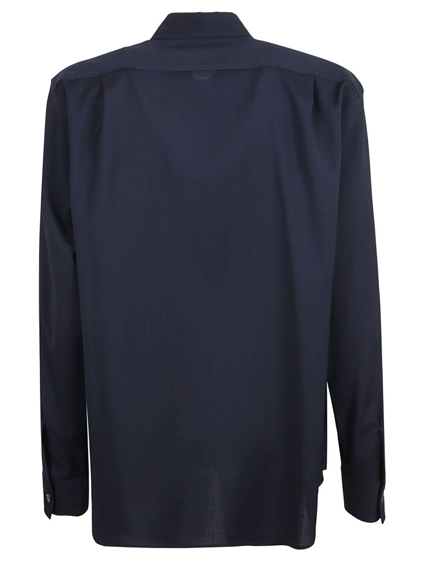 Long-Sleeved Casual Shirt With Button-Down Front