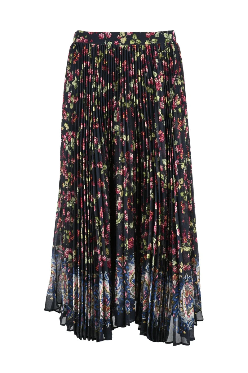 Pleated Maxi Skirt - Black