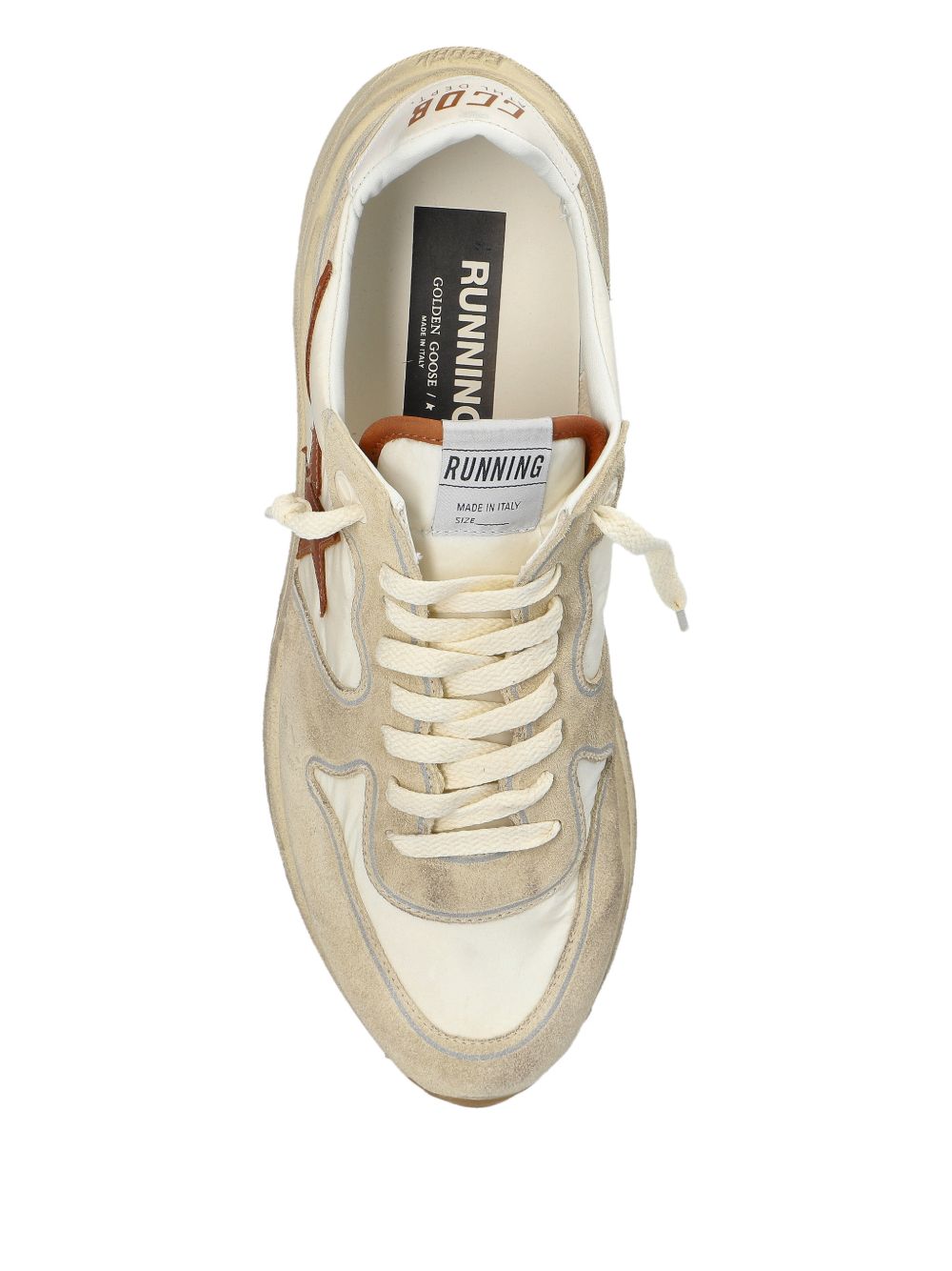 Sneakers With Brown Star Accent