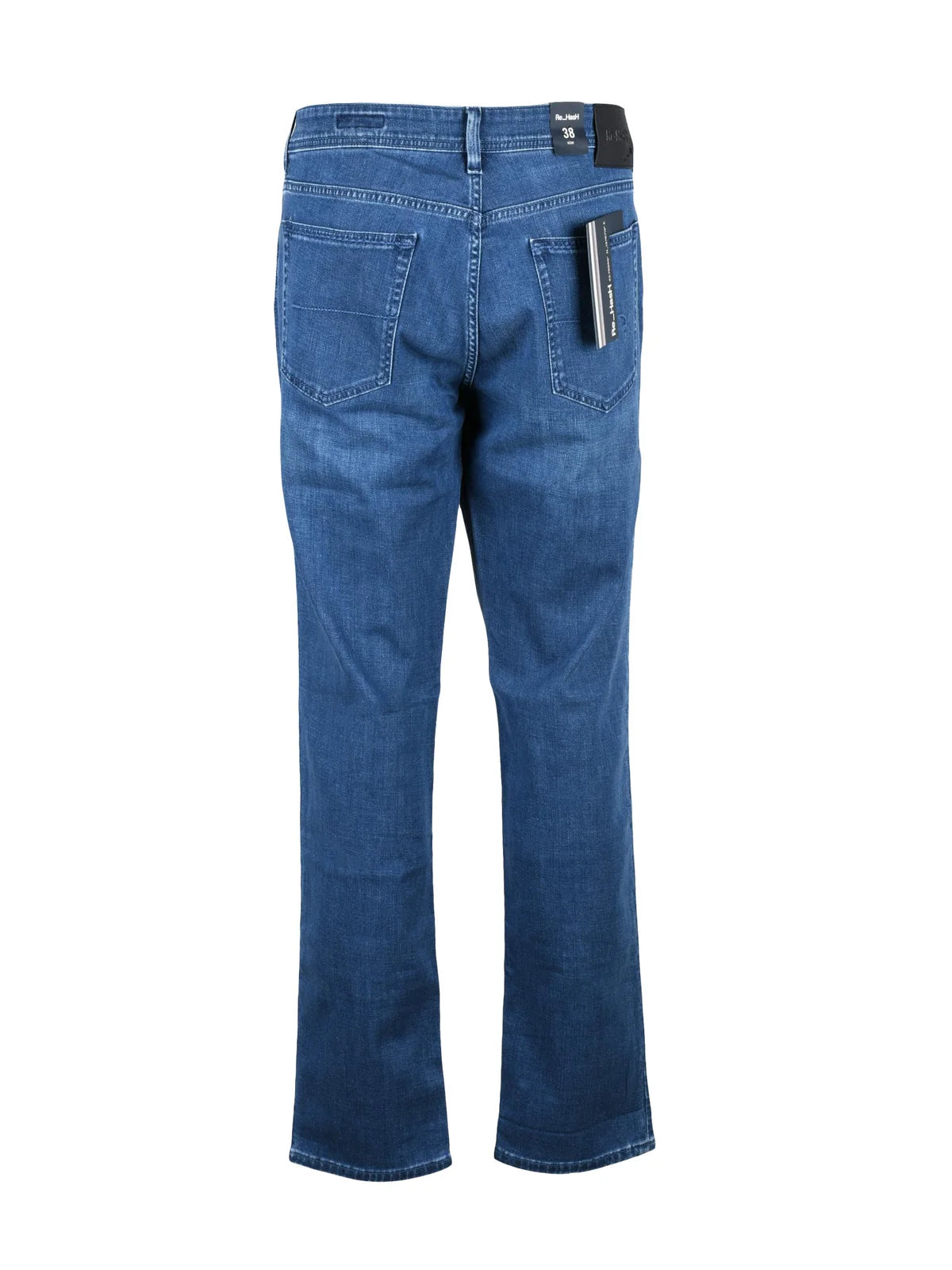 Blue Cotton Elastomultiester Elastane Stretch Jeans