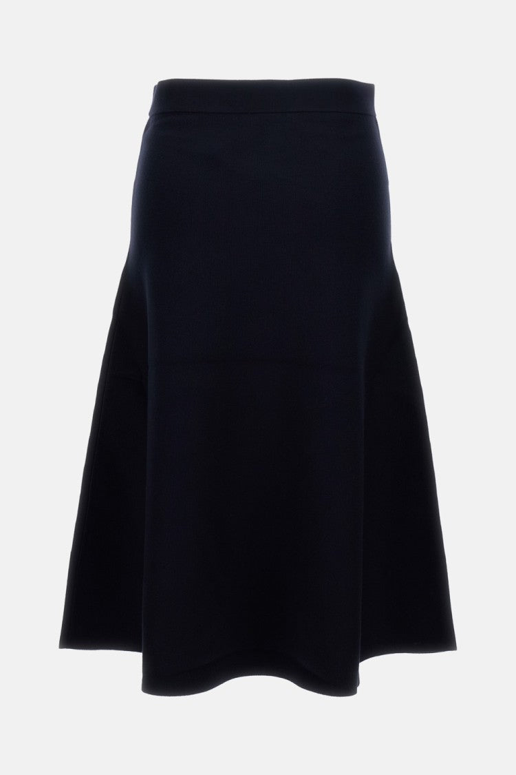 High-Waisted Flared Skirt With Smooth Finish