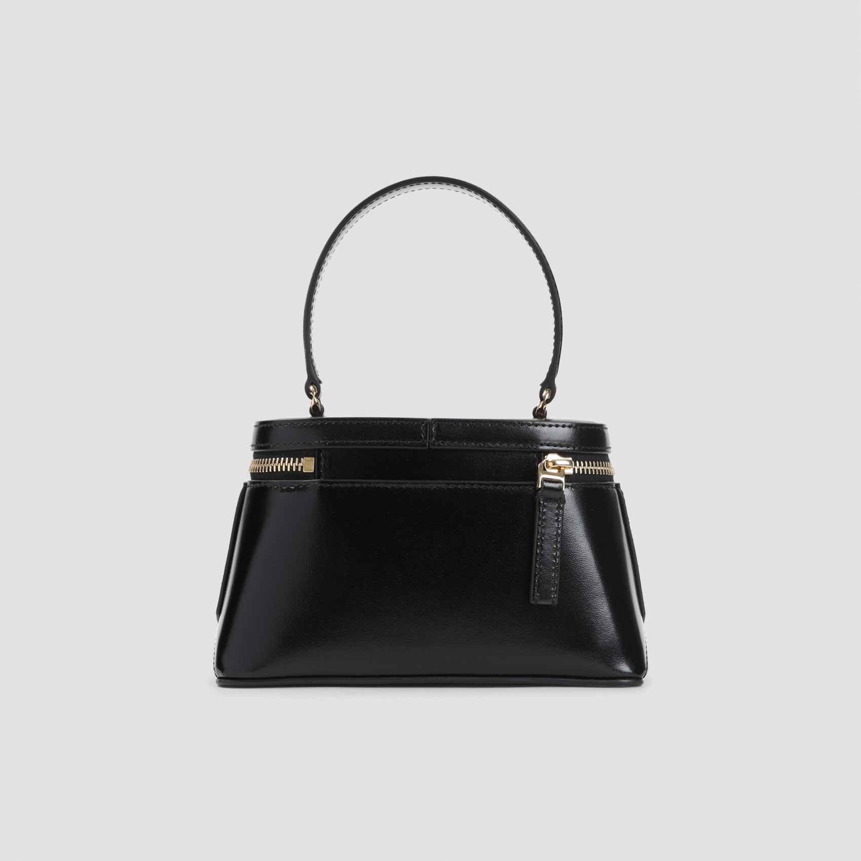 Trapezoidal Structure Handbag in Smooth Calf Leather