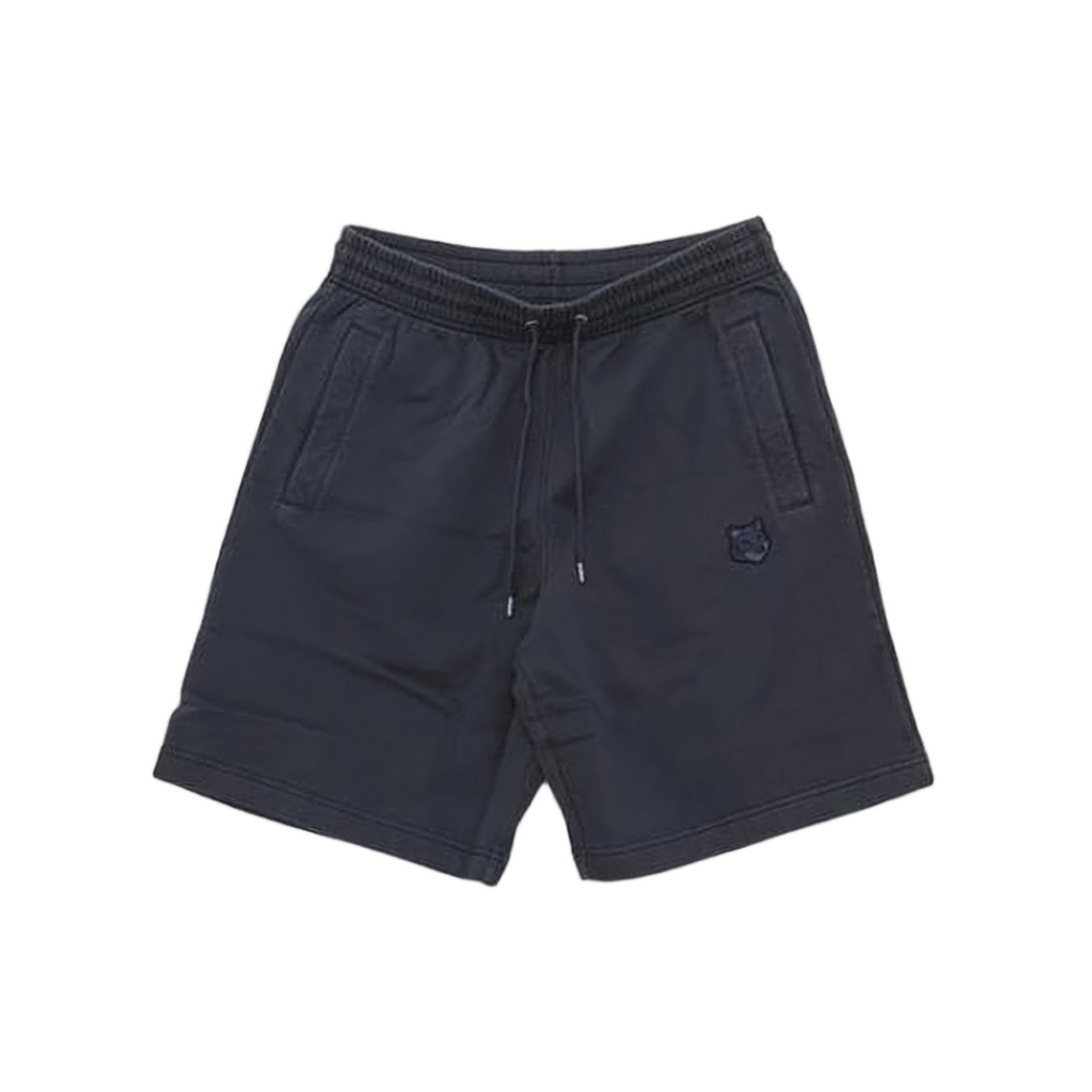Relaxed Fit Black Shorts With Elastic Waistband And Embroidered Logo