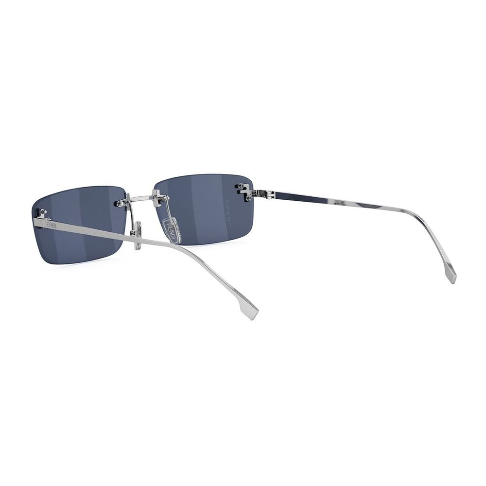 First Crystal Rimless Rectangular Sunglasses