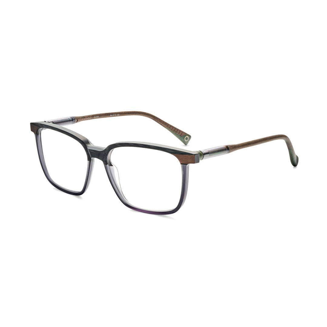 White Oak Rectangular Gradient Eyeglasses with Wood-like Texture