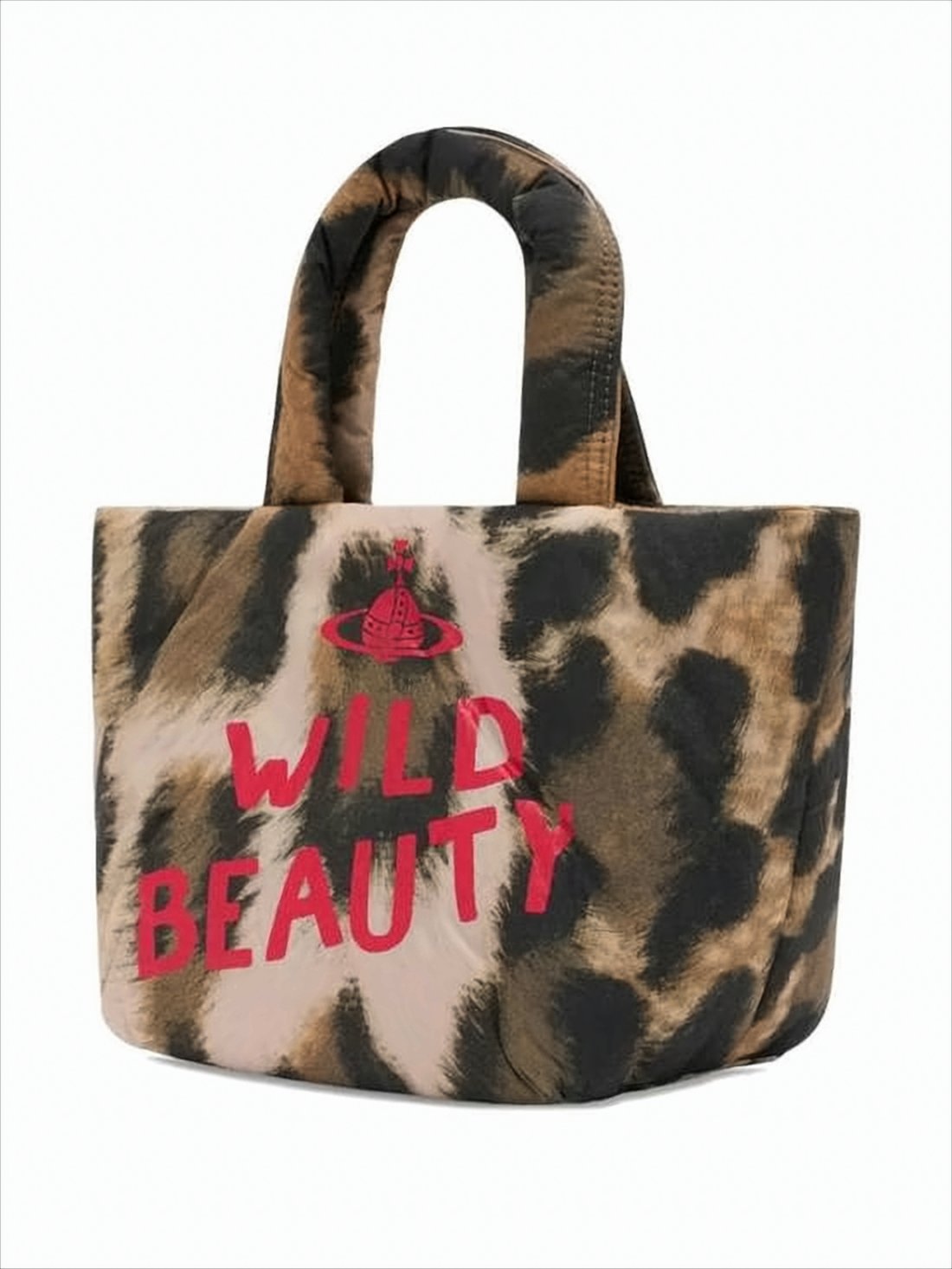 Leopard Print Padded Shoulder Bag