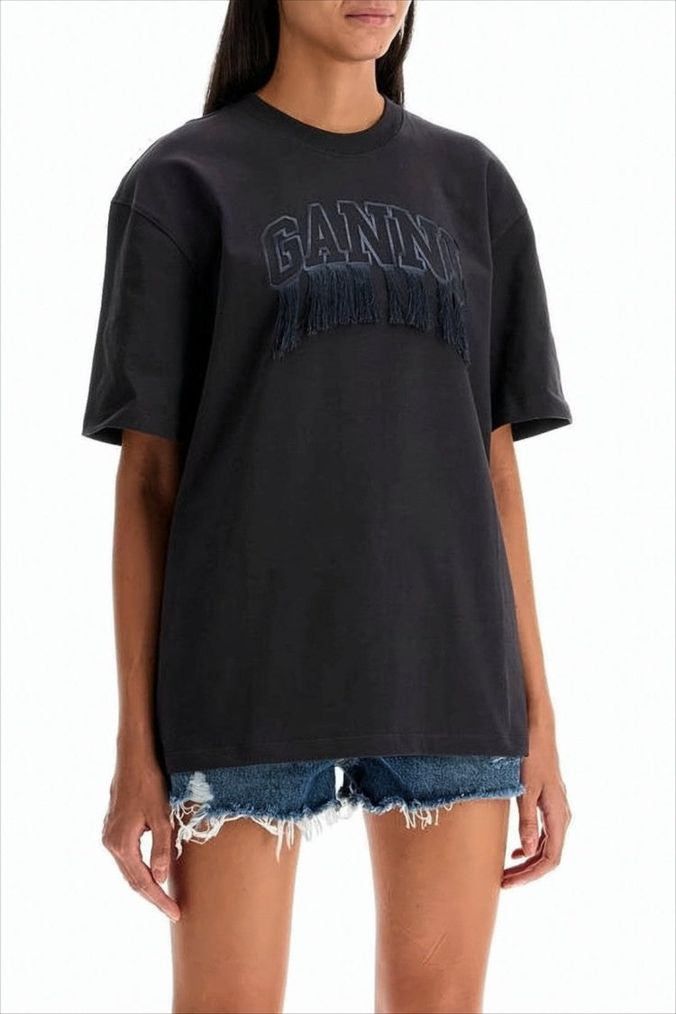 Relaxed Fit Short-Sleeve T-Shirt with Embroidered Logo