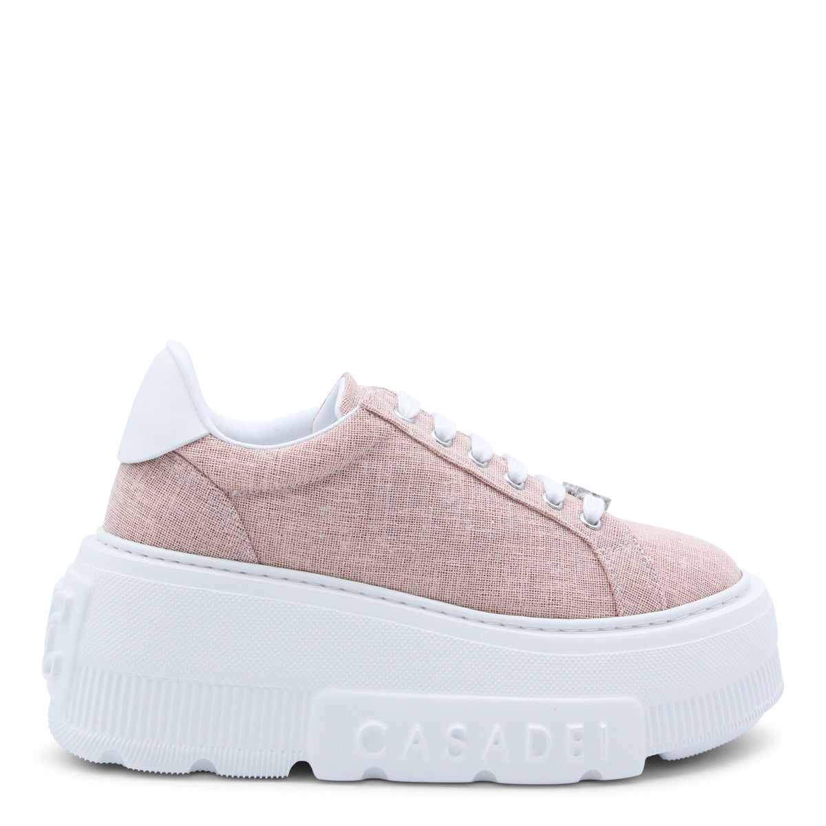 Textured Pink Nexus Solar Eclipse Sneakers With Rhinestone Detail