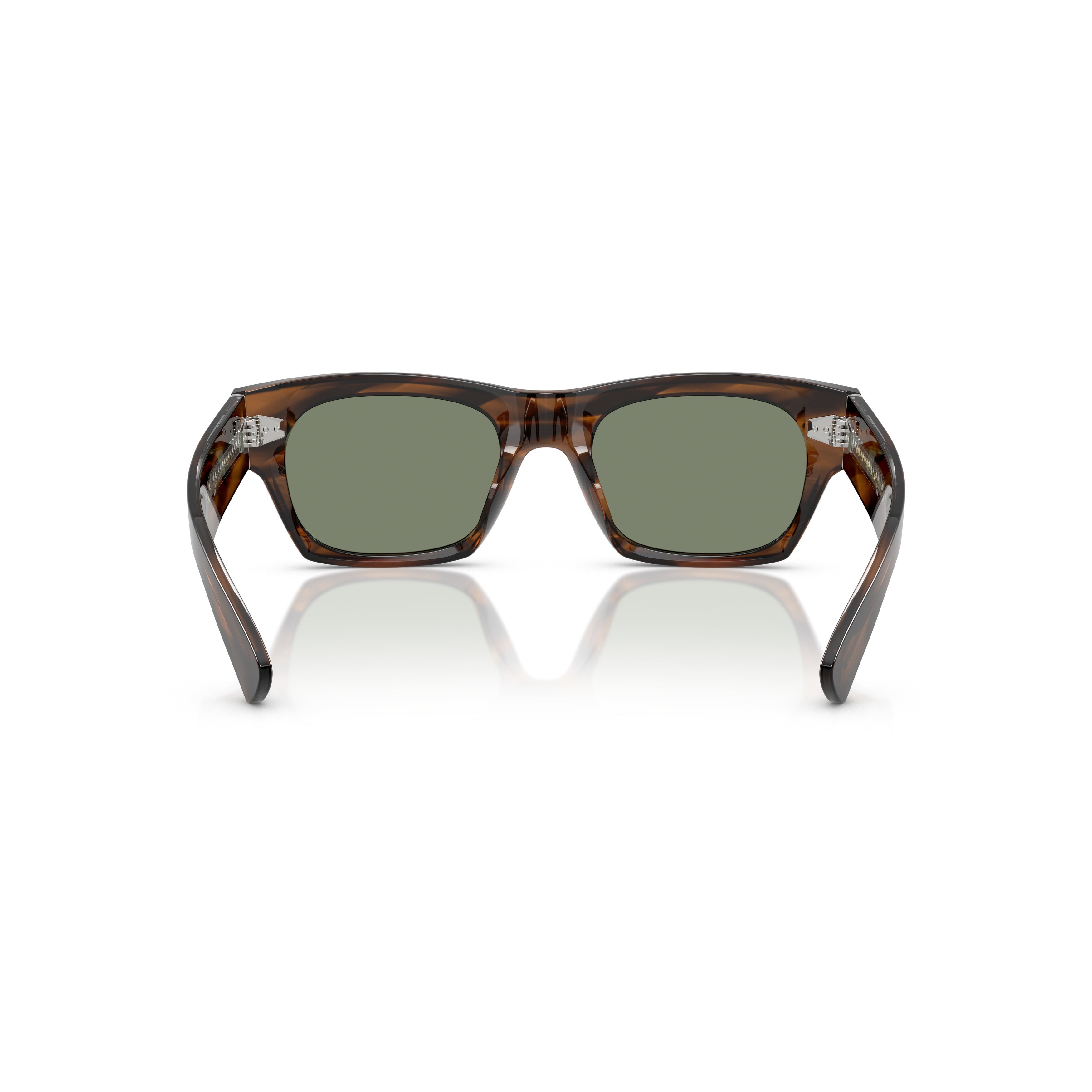 0ov5514su Rectangular Tortoiseshell Acetate Sunglasses with Silver Accents