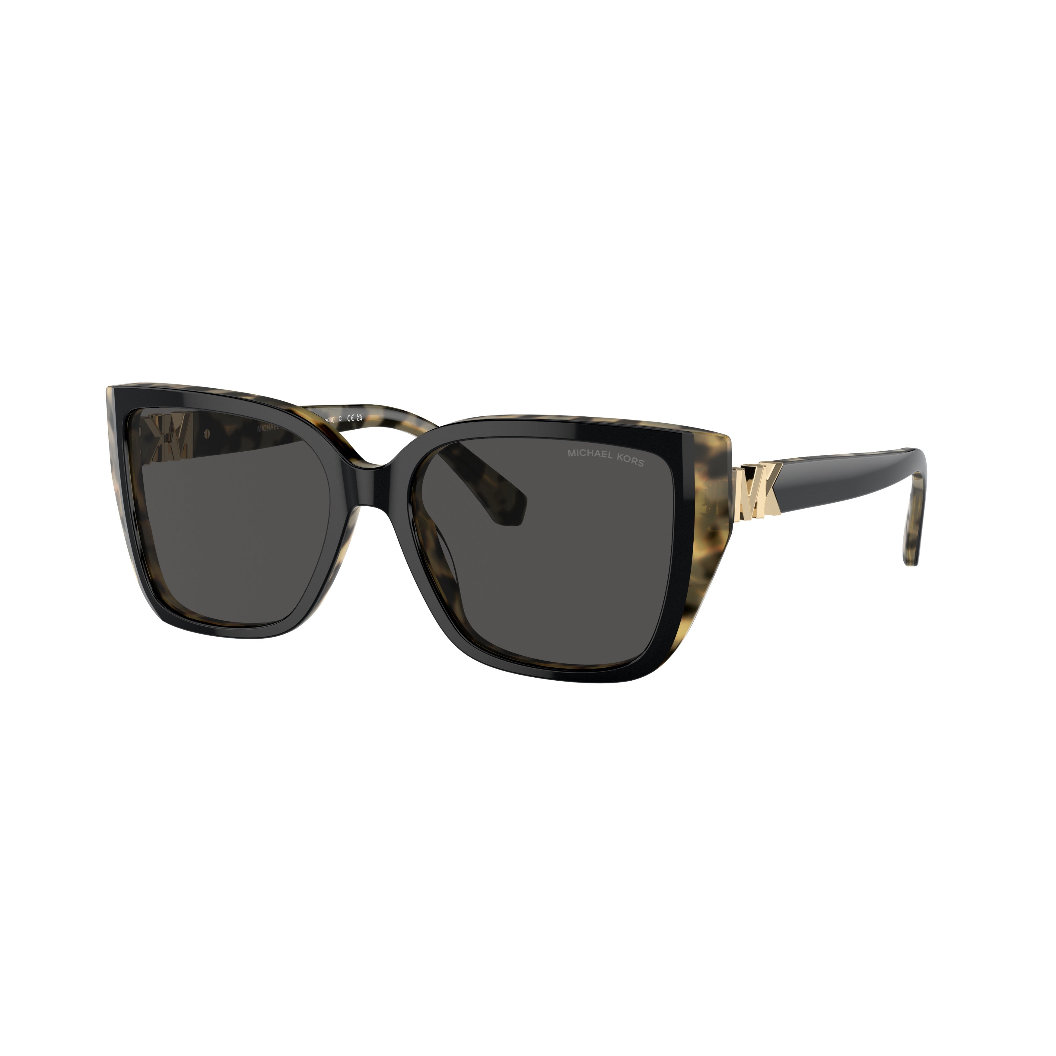 0mk2199 Oversized Tortoiseshell Sunglasses with Gold Accents