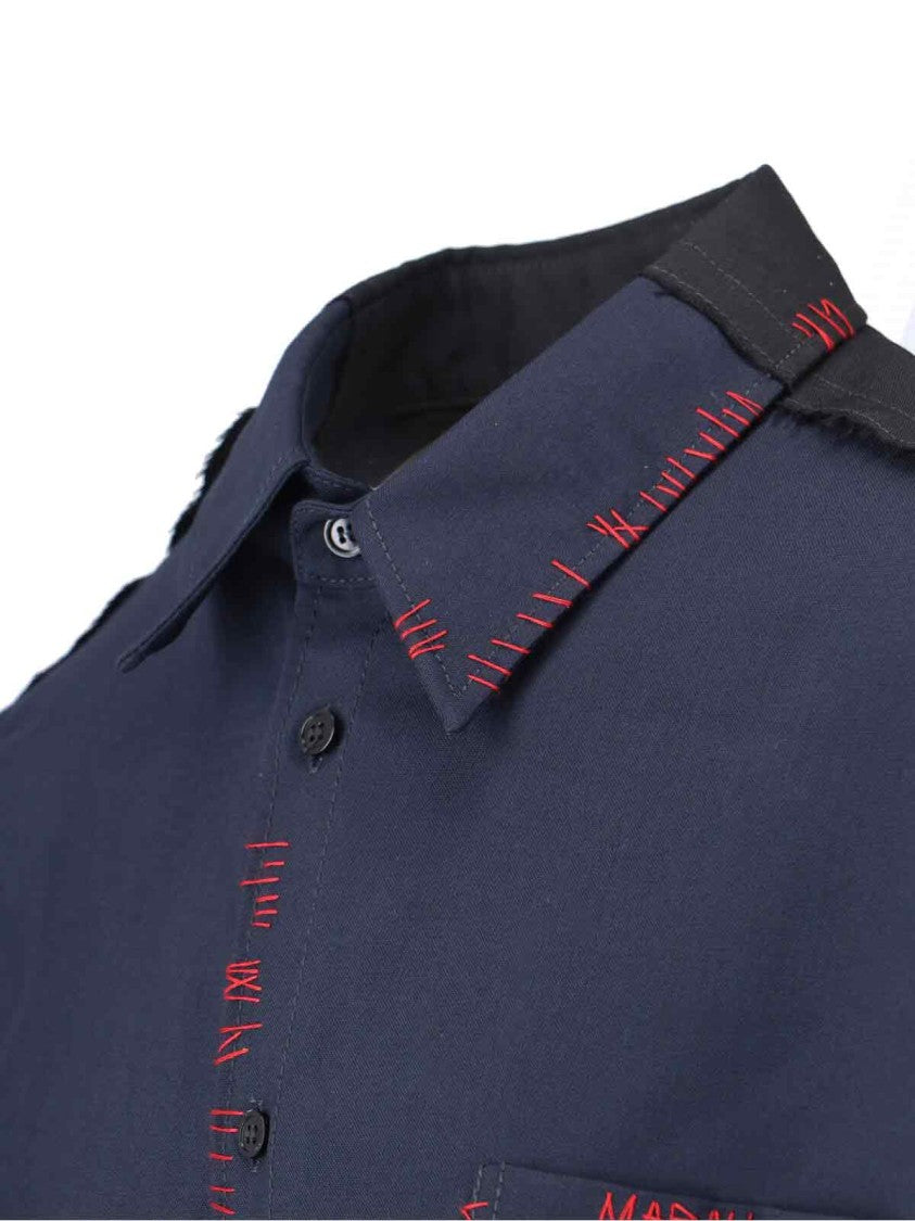 Two-Tone Shirt – Navy/Red/Black