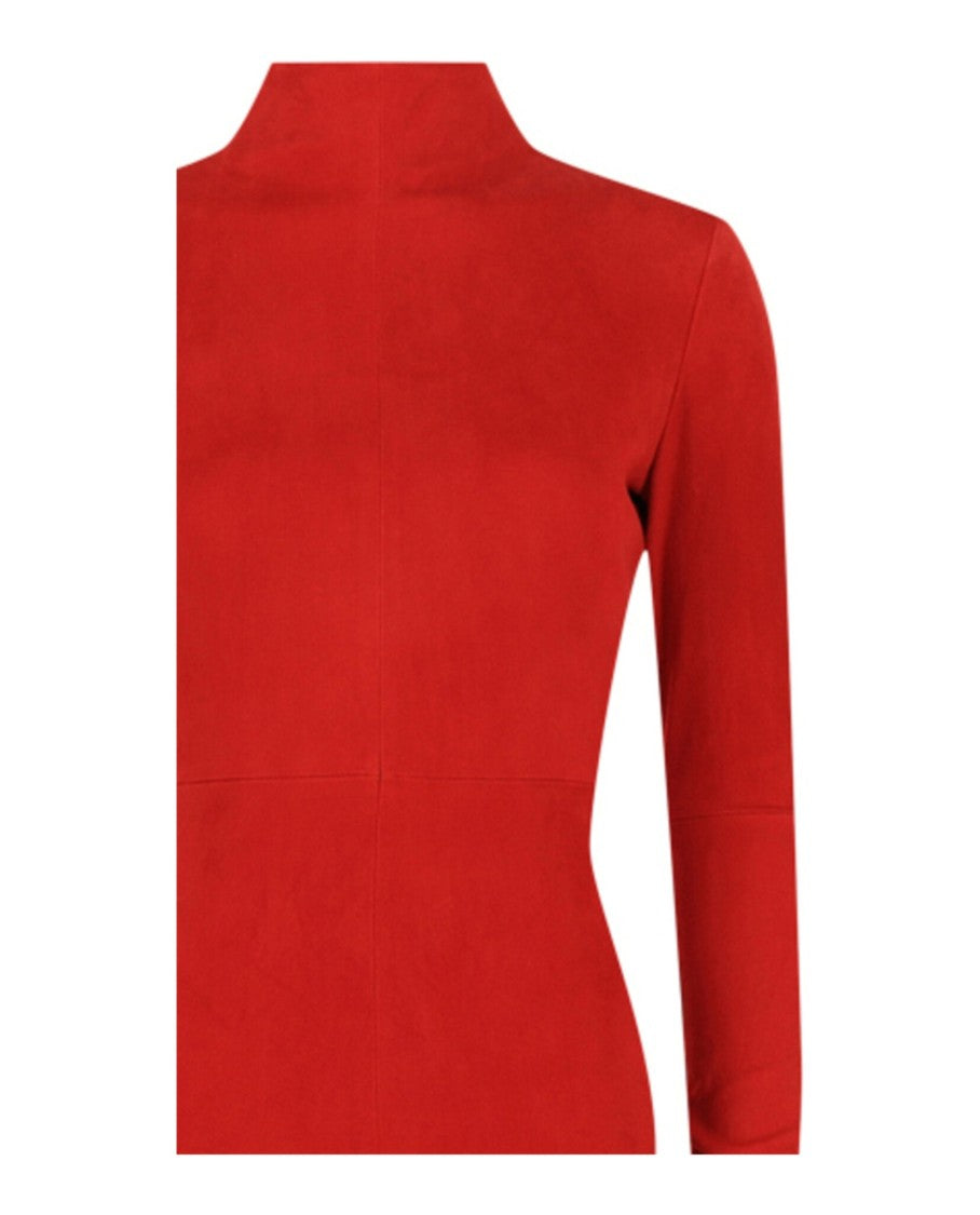 Backless Suede Dress