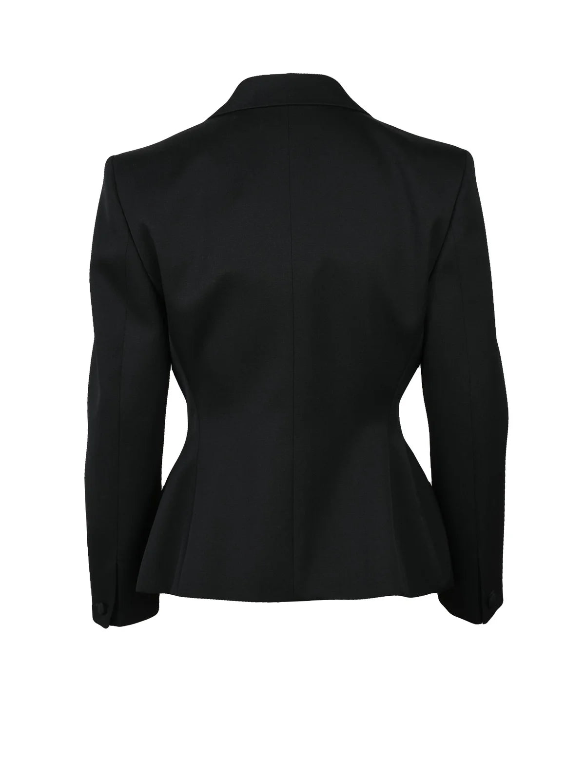 Fitted Virgin Wool Jacket - Black