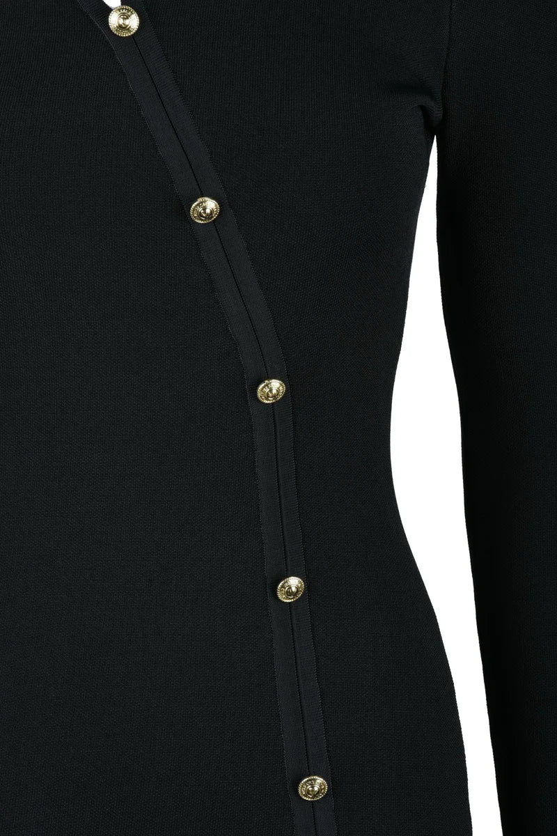 Long Knit Dress - Black