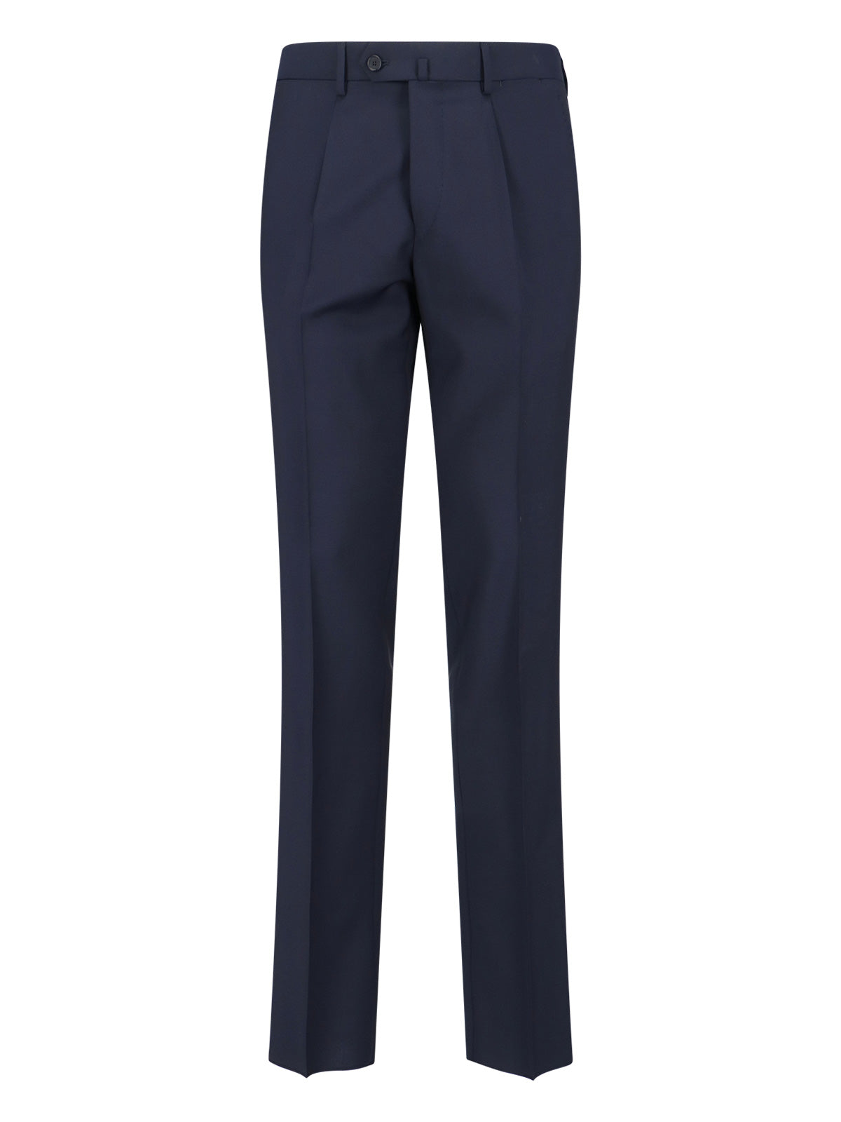 Double-Breasted Suit In A Dark Blue Wool