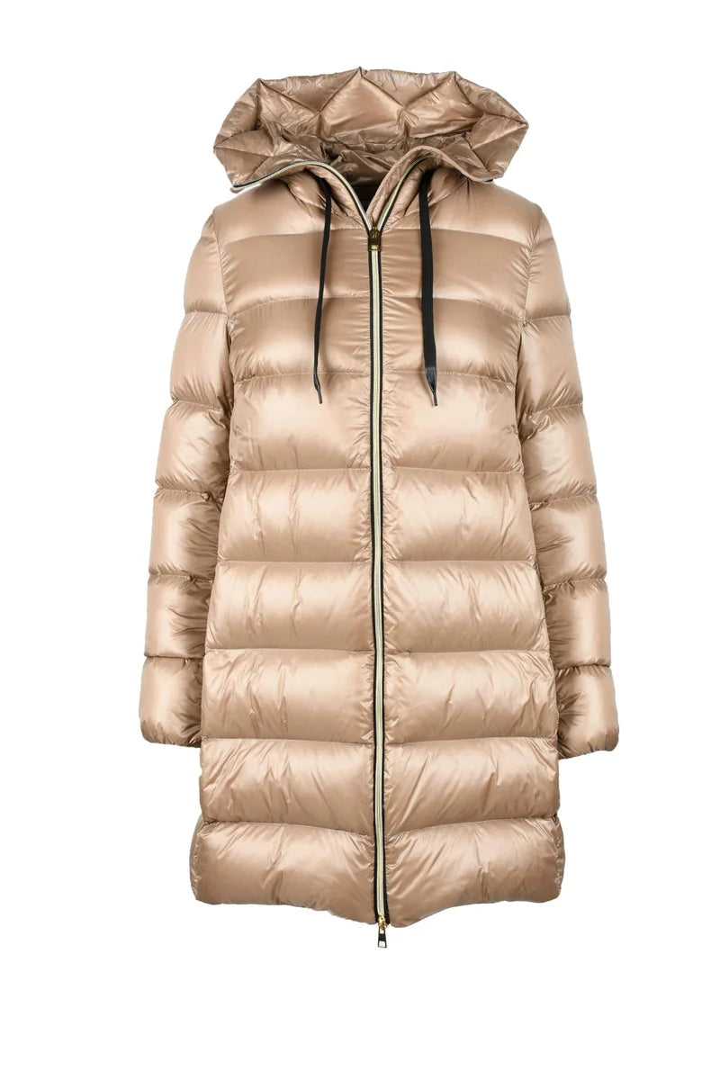 Long Puffer Jacket - Beige