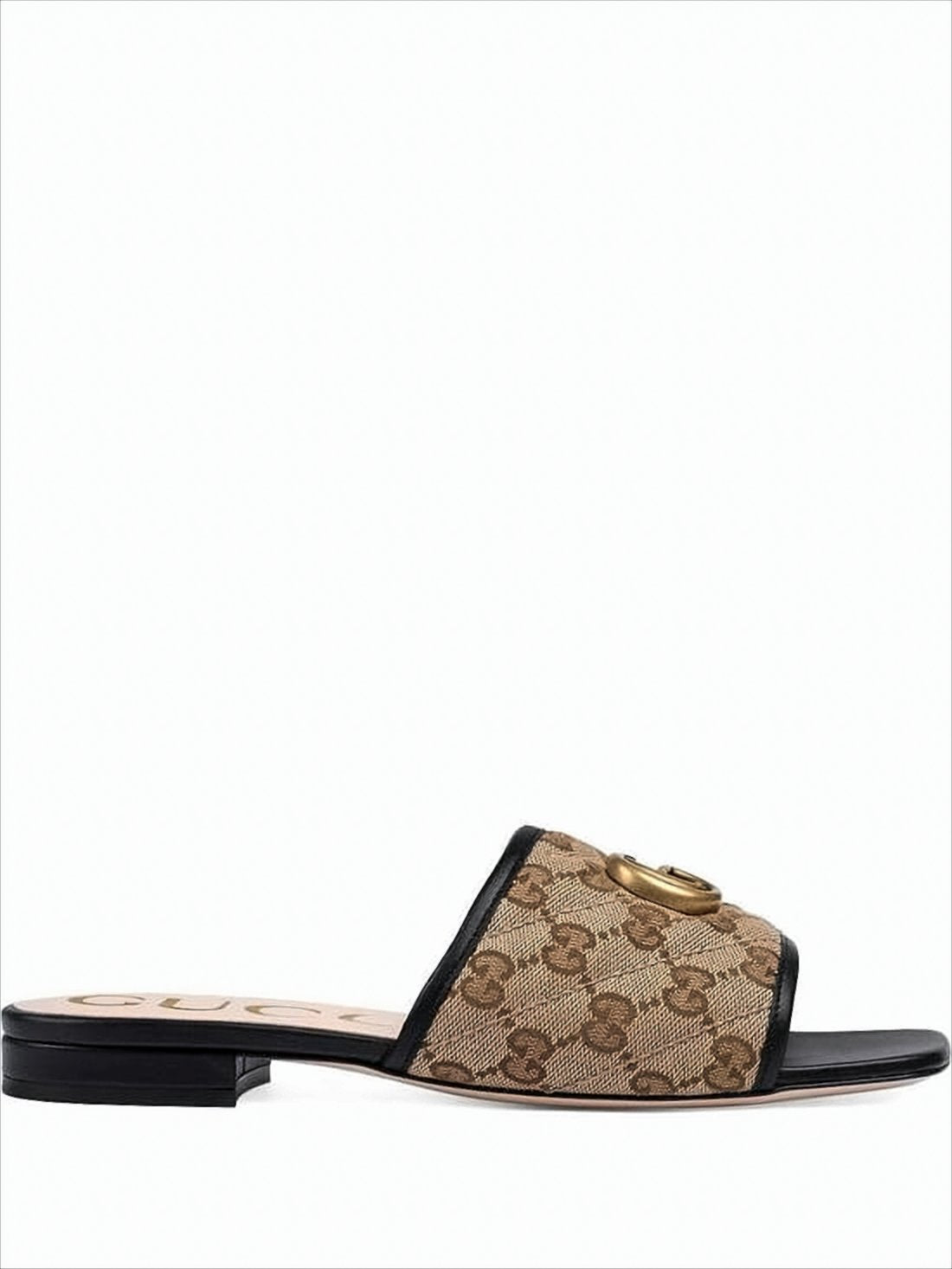 Beige Monogram Canvas Mules