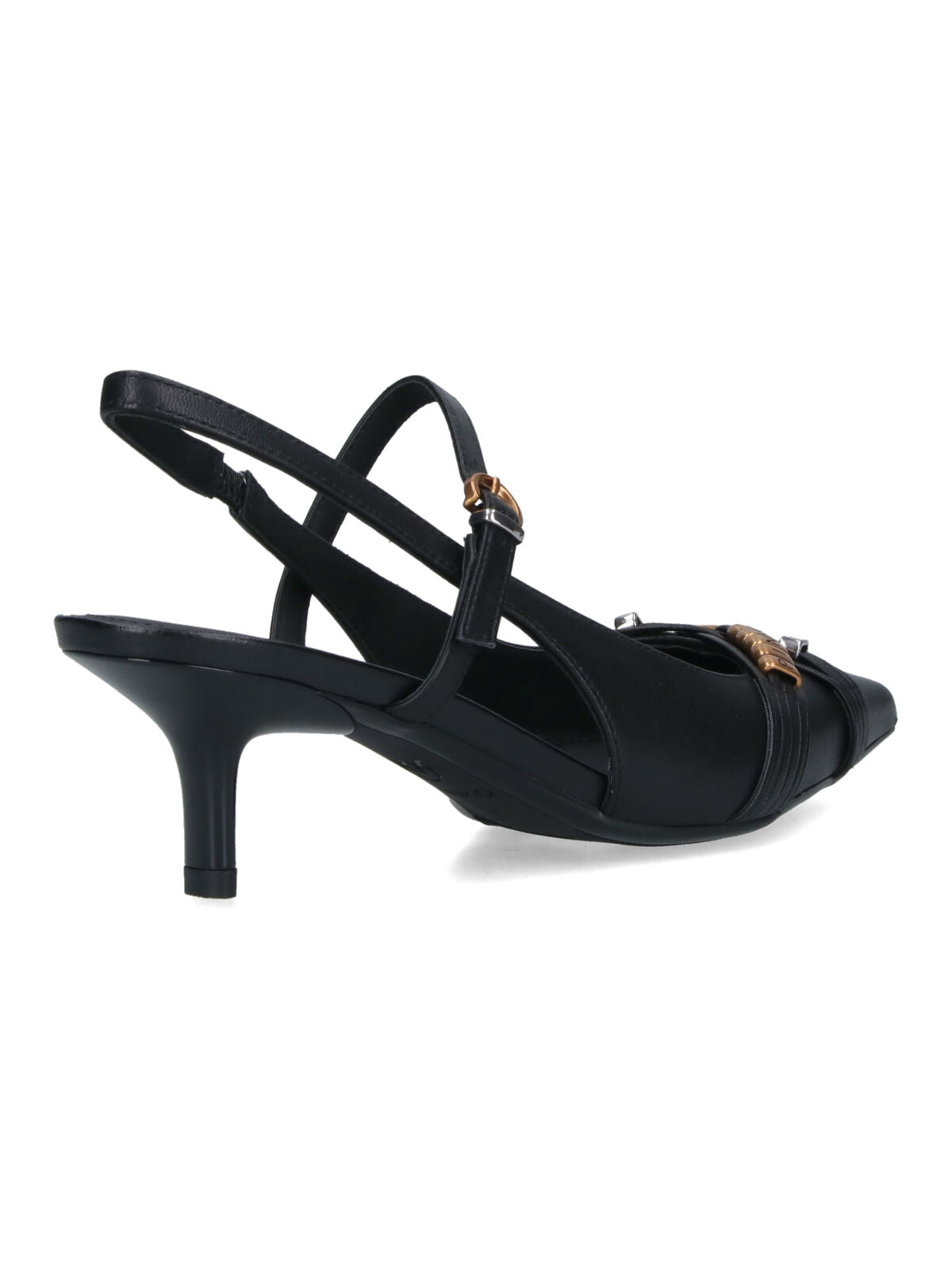 Black Gloria 18 Leather Slingback Pumps