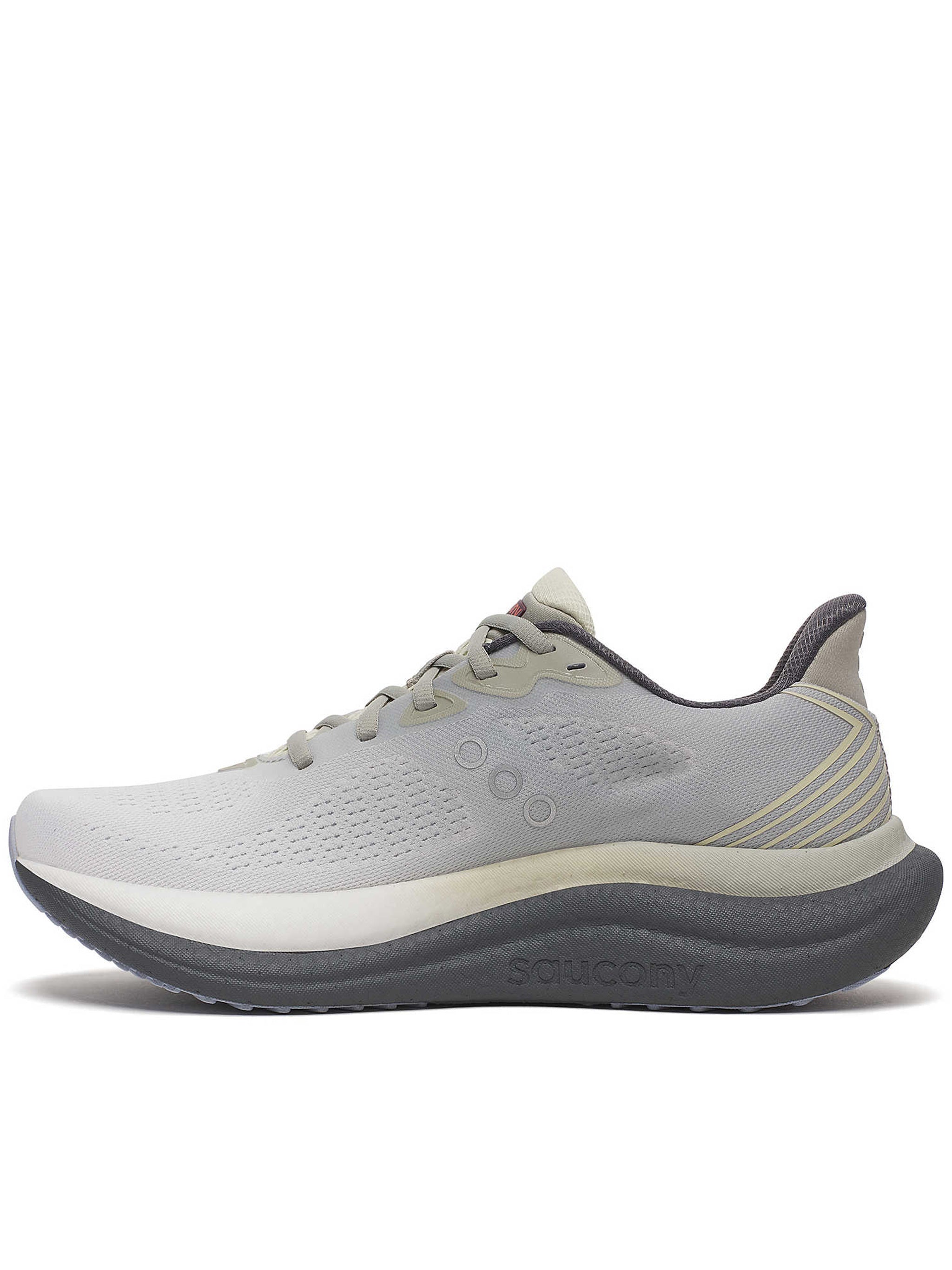 Light Grey Mesh Running Shoes with Cushioned Midsole