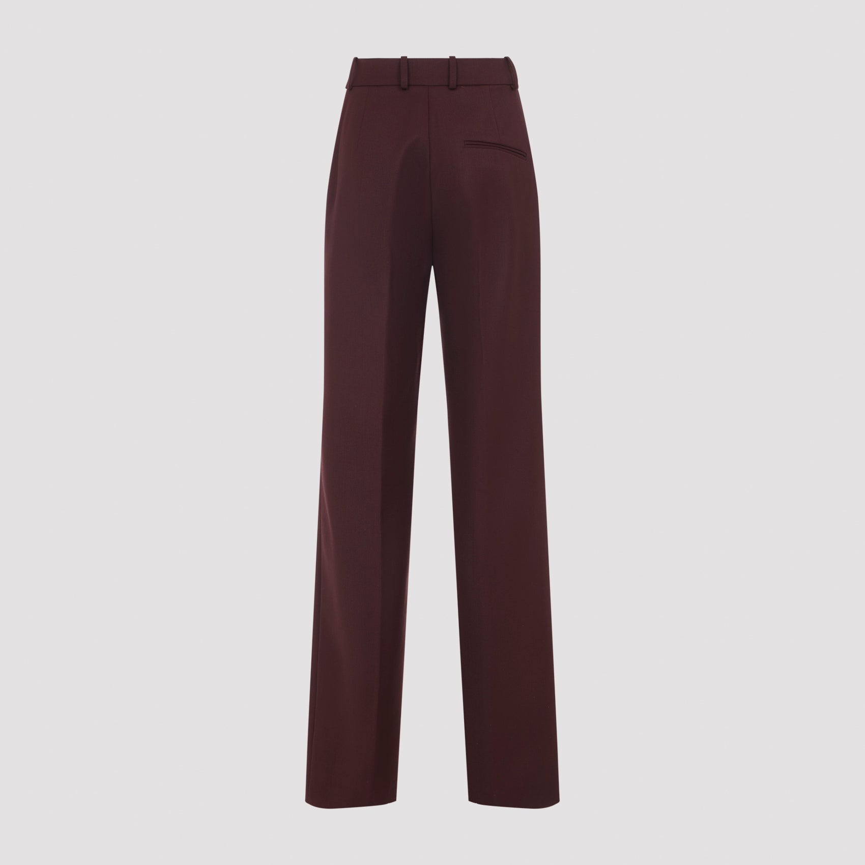 Burgundy Trousers with Tailored Silhouette
