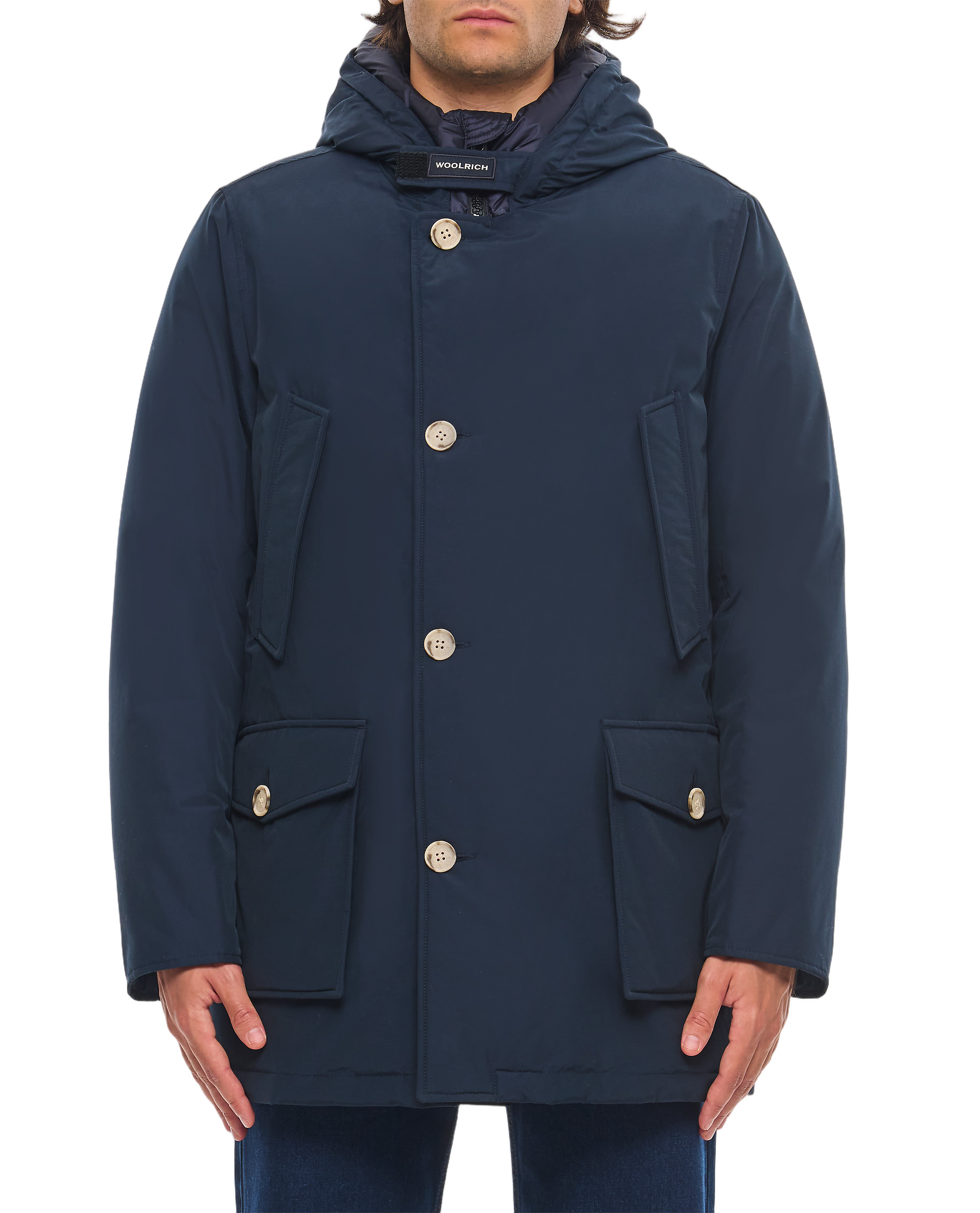 Functional Dark Blue Woolrich Parka