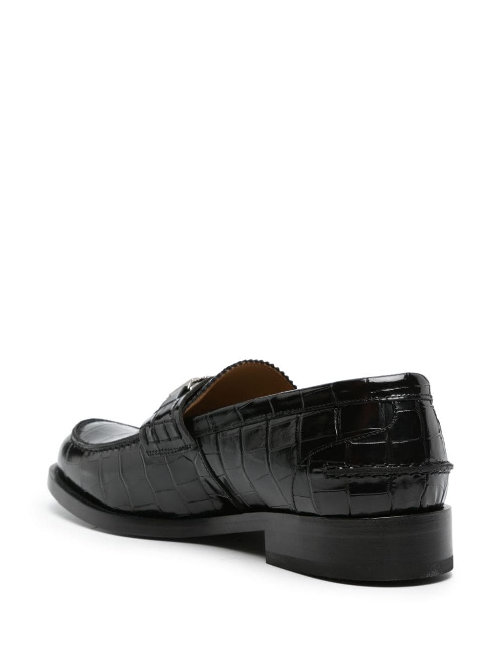 Black Calf Leather Slip-on Shoes