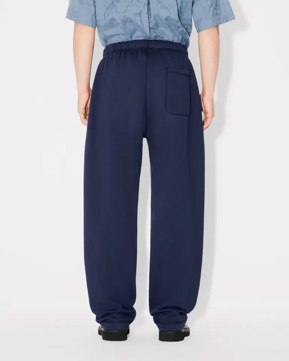 Relaxed Blue Straight Jog Pants
