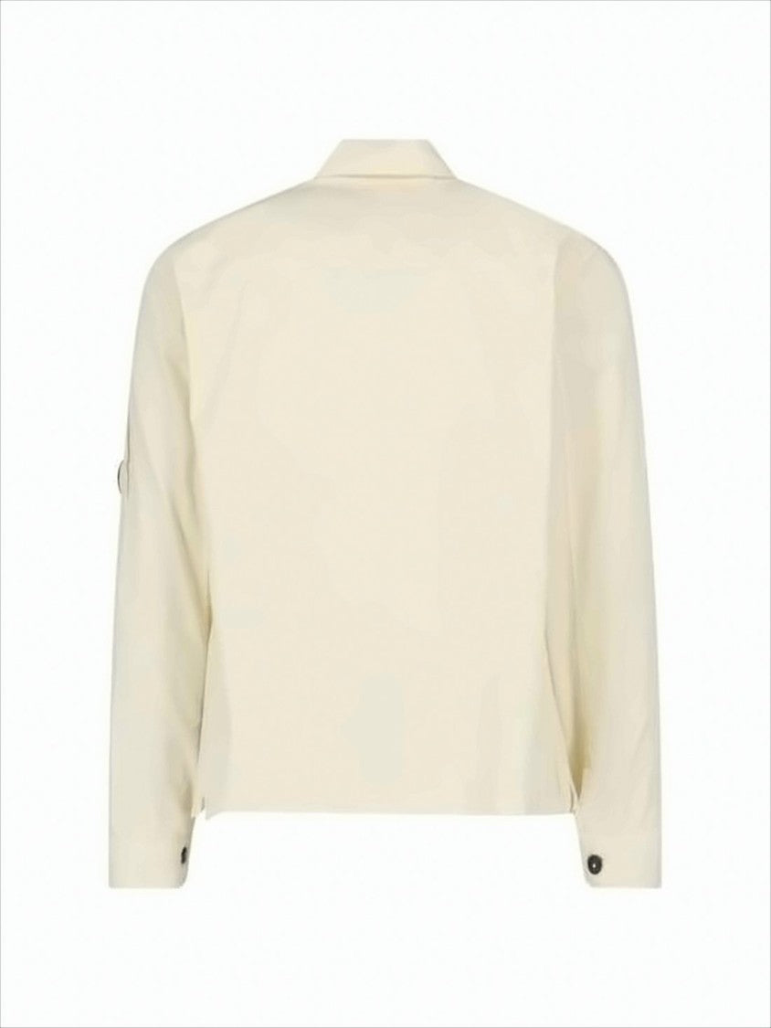 Cropped Cotton Jacket With Classic Collar And Signature Logo Patch