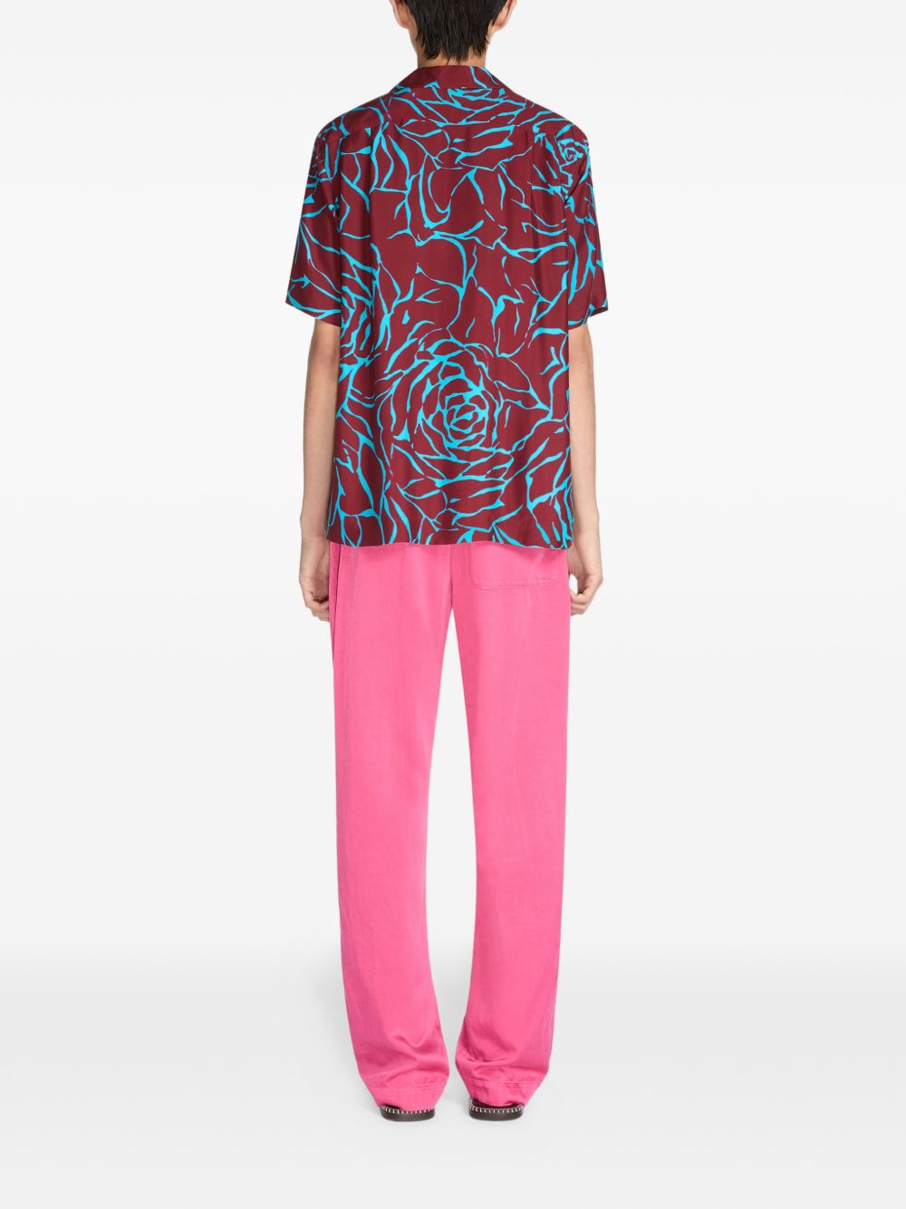 Floral Print Short-Sleeved Shirt