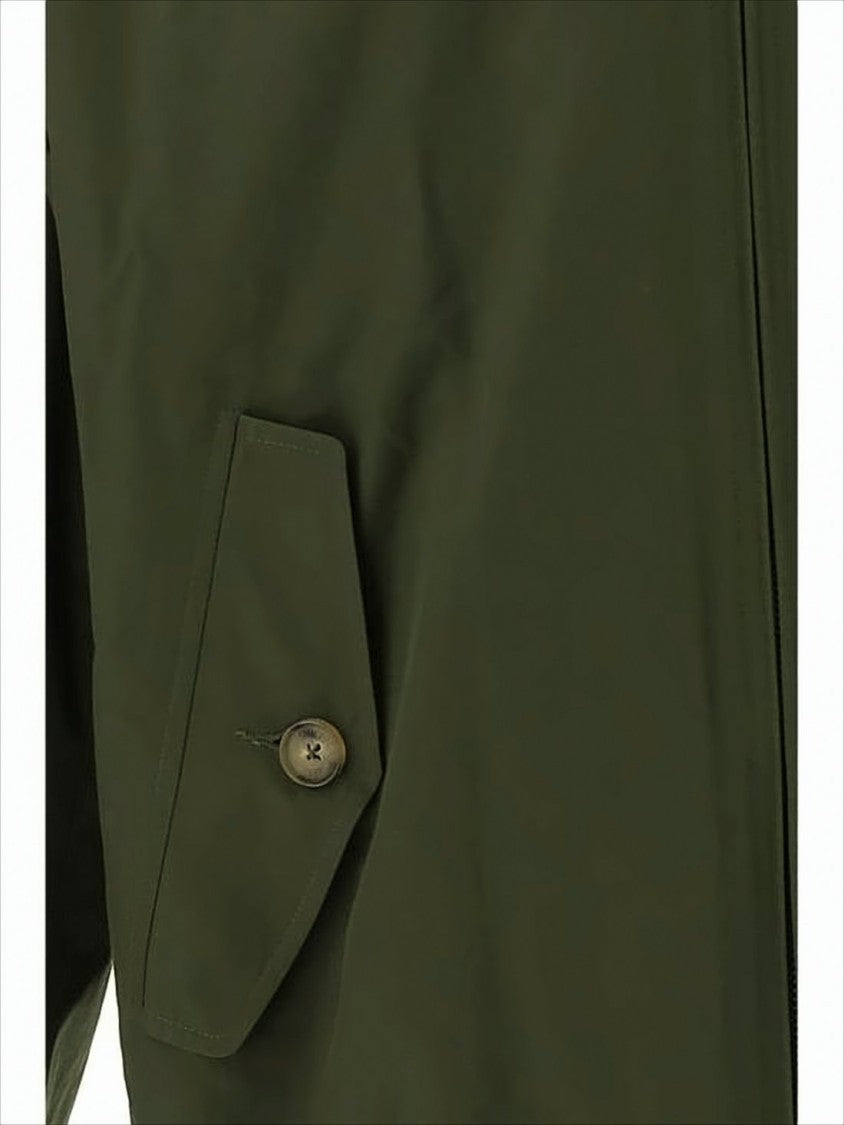 Classic Green Bomber Jacket with Zip Front
