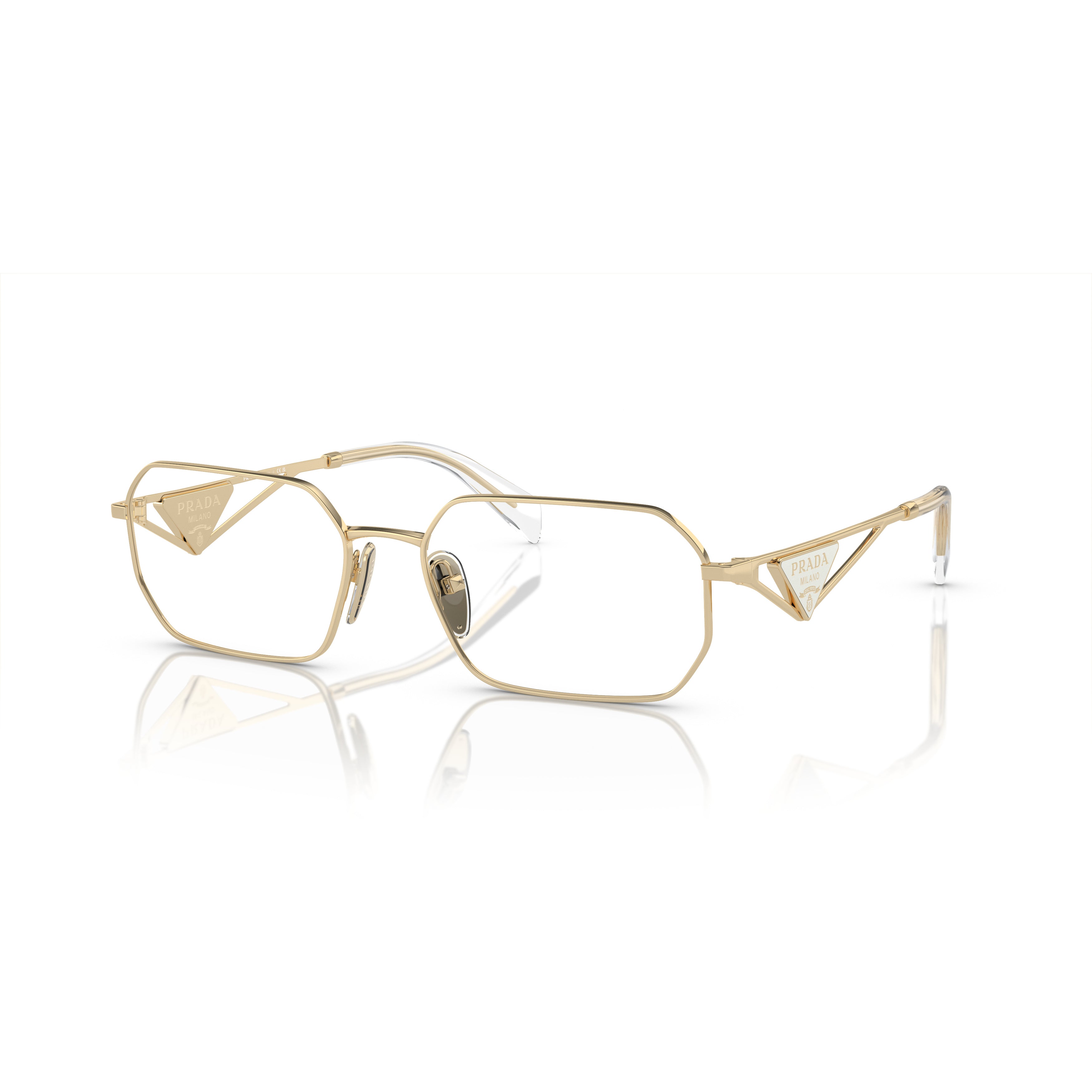 0pr A53v Geometric Metal Frame Sunglasses