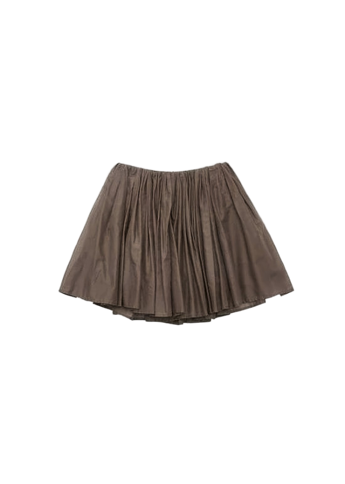 Gathered Waistband Mini Skirt with Flared Silhouette