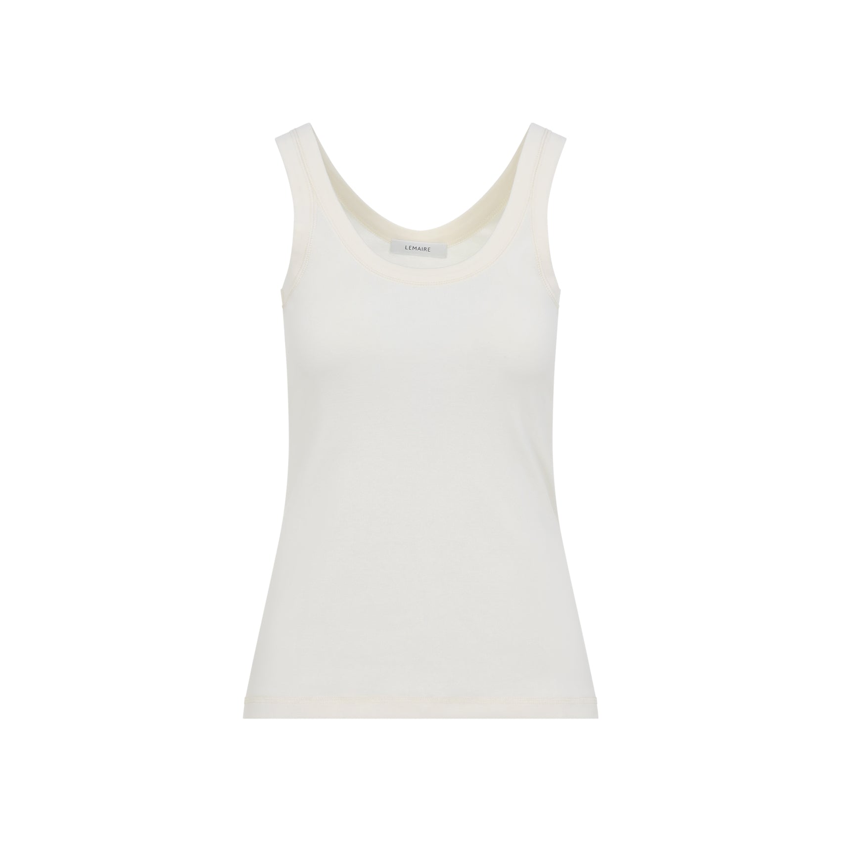 Scoop Neck Cotton Tank Top with Minimalist Design