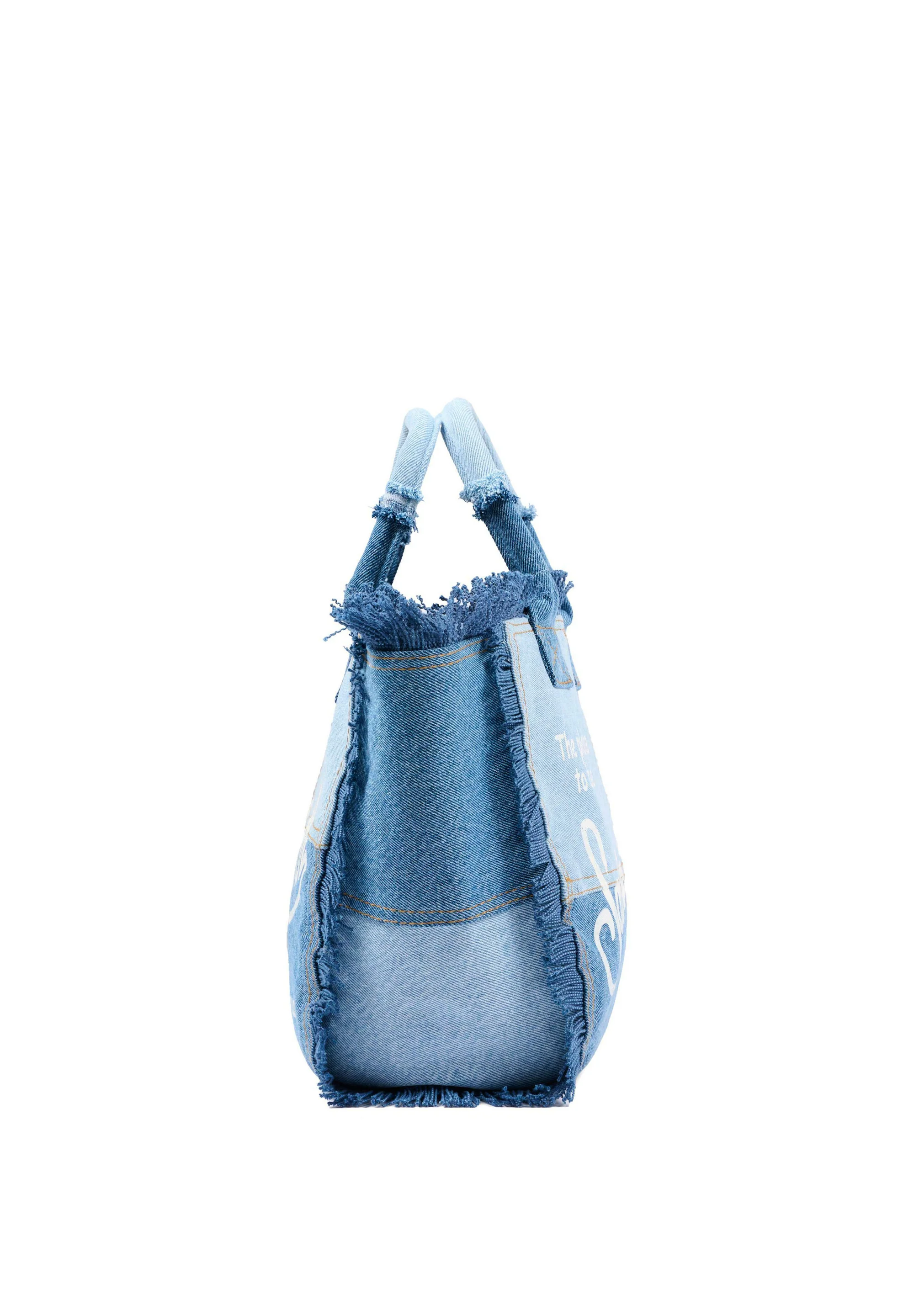 Denim Blue Colette Cotton Handbag