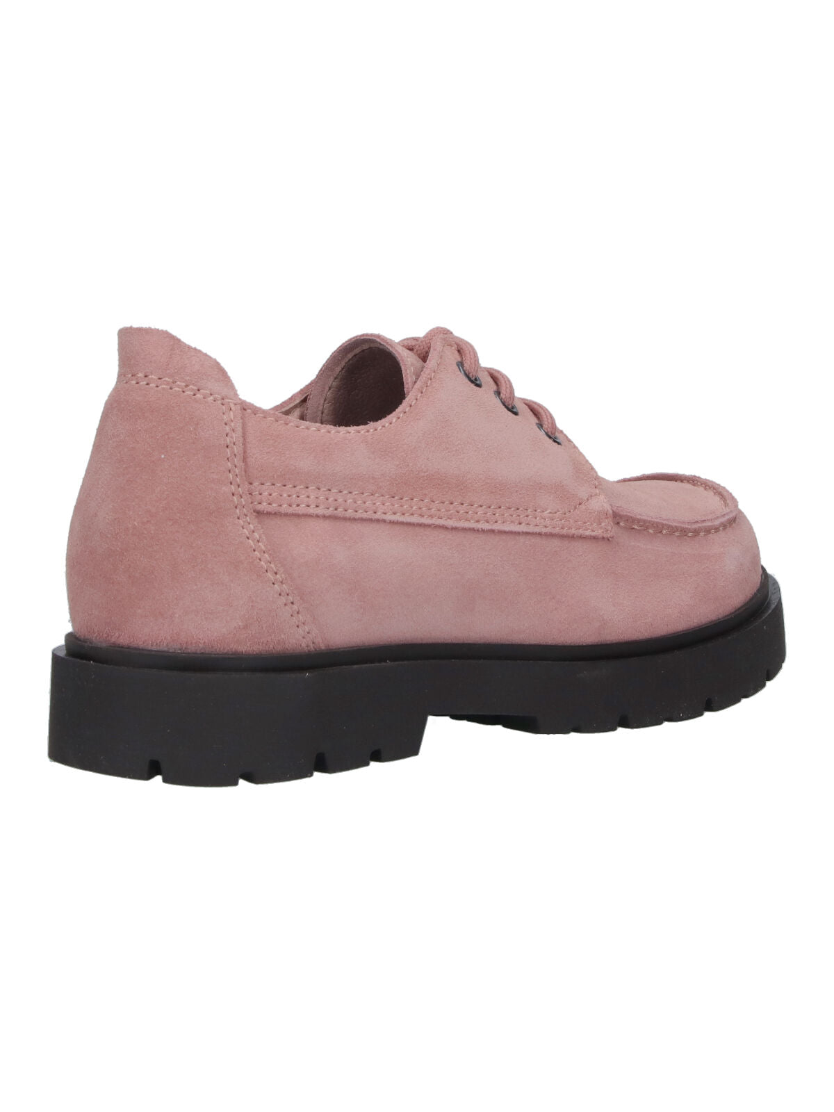 Soft Pink Highwood Lace Suede Shoes