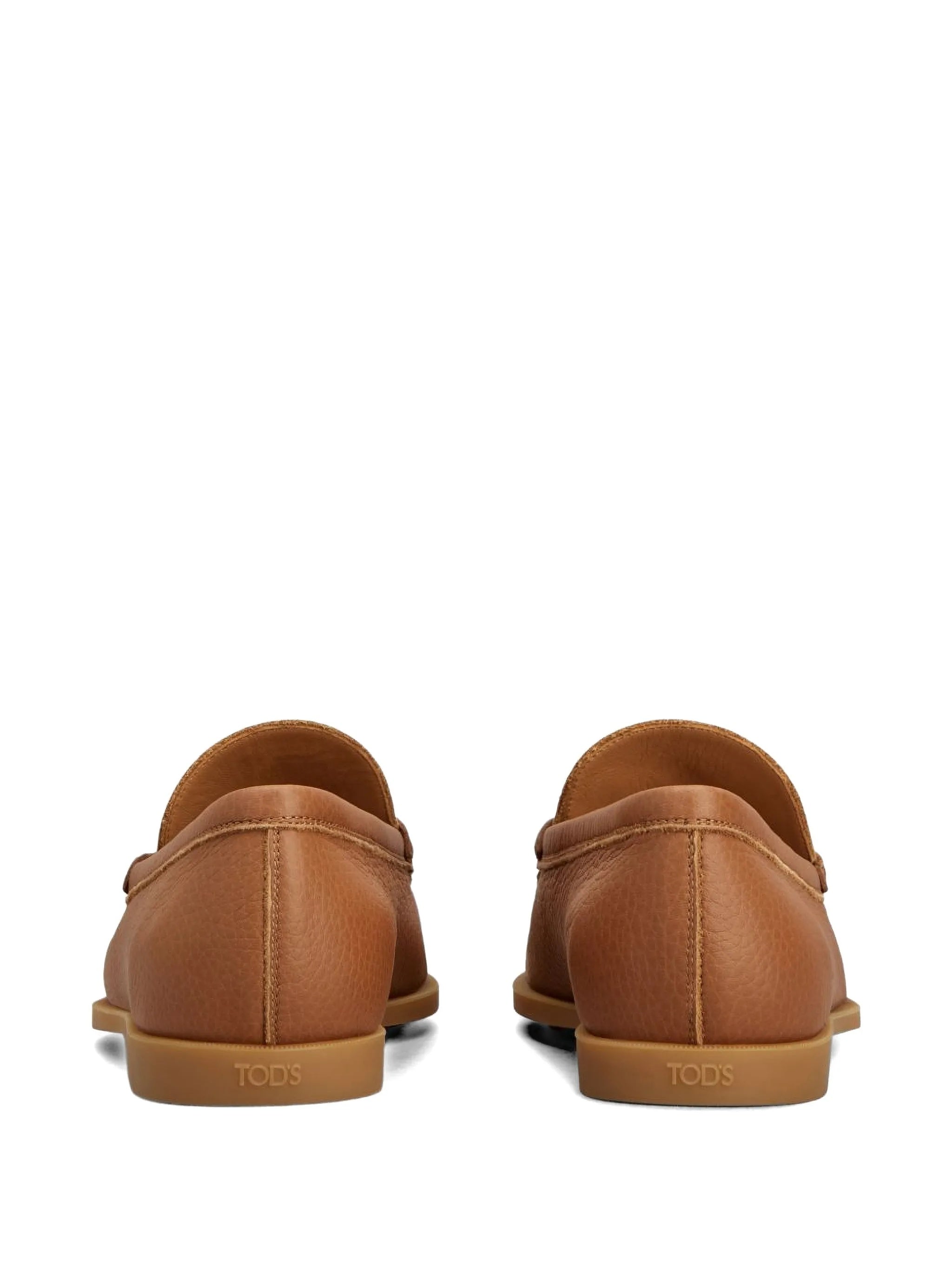 Calzature Textured Leather Bit Detail Loafers