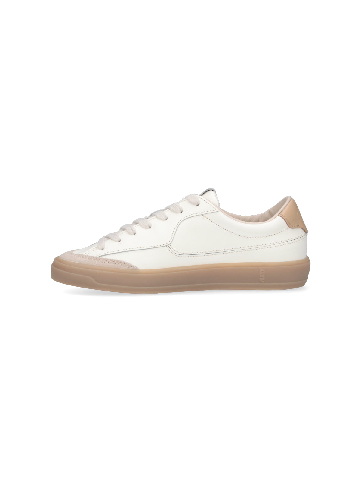 Low-Top Sneakers with Rounded Toe and Contrasting Heel Tab