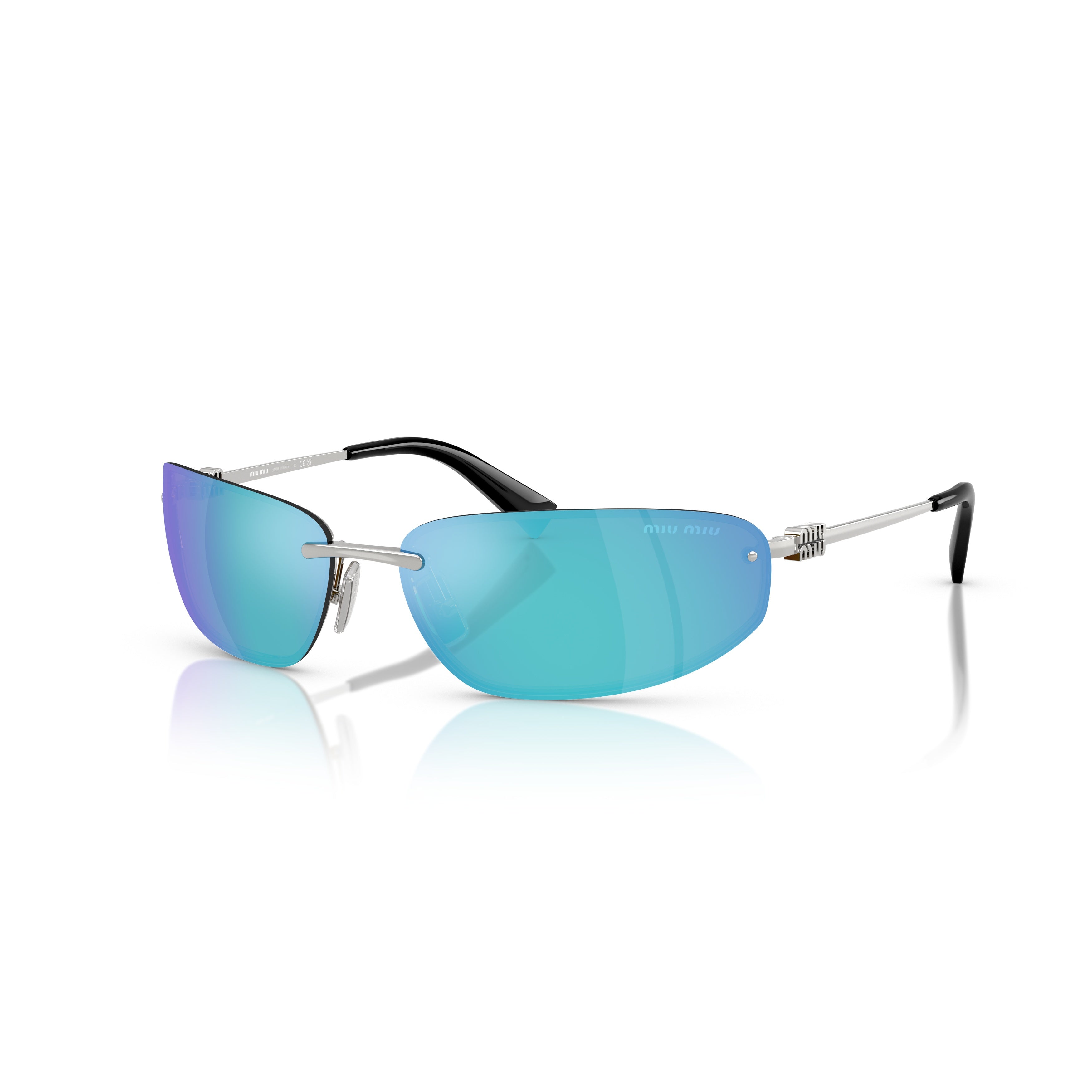 0mu A50s Rimless Silver Sunglasses