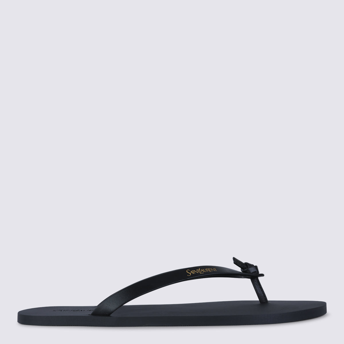 Black Leather Flats