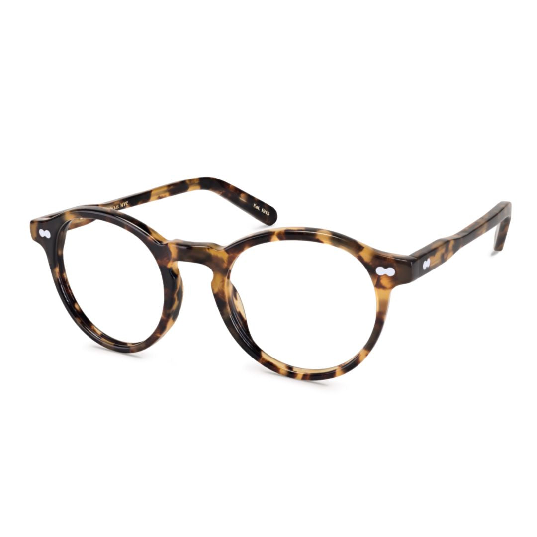 Miltzen Round Tortoiseshell Acetate Eyeglasses with Keyhole Bridge