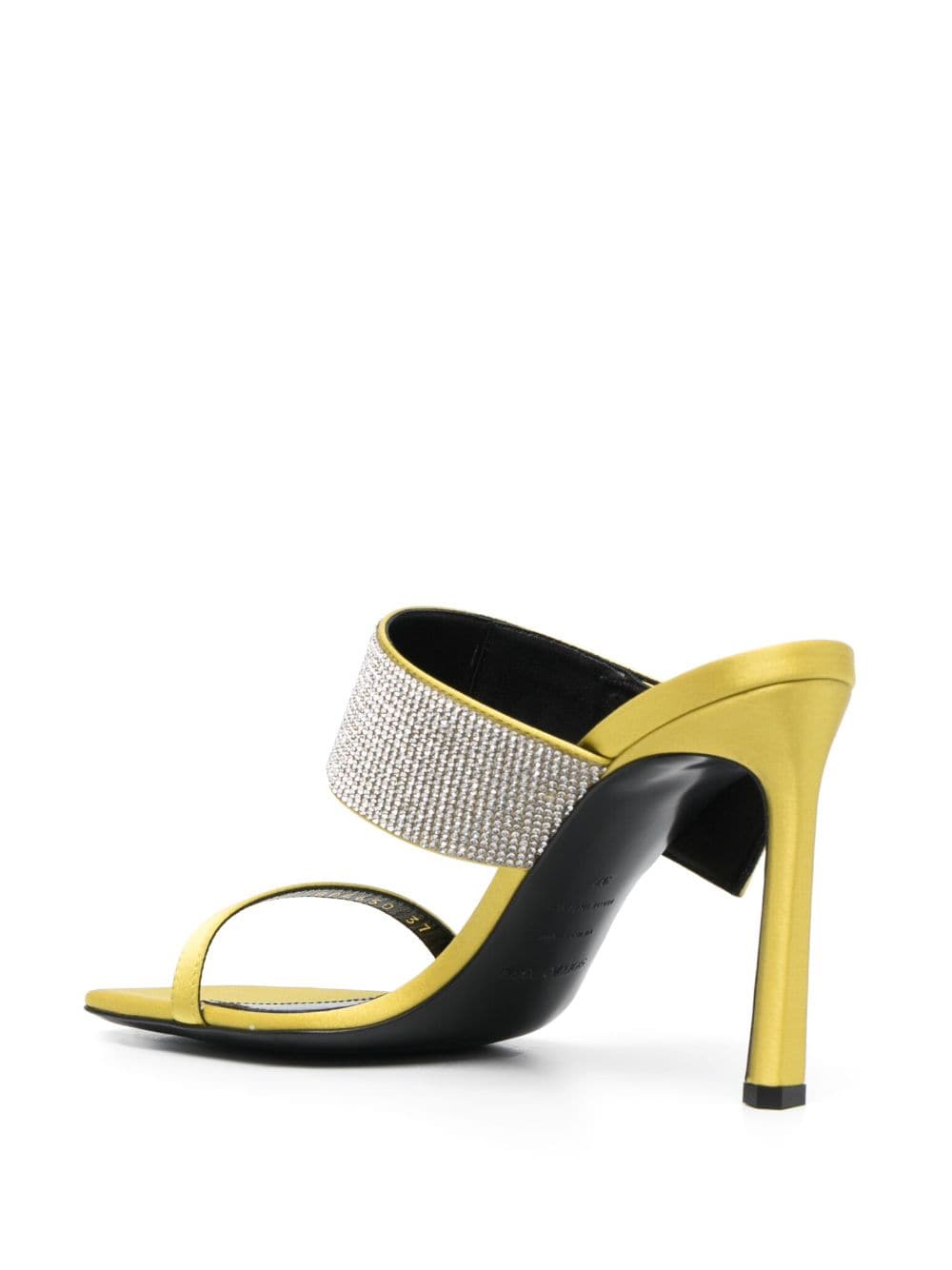 Lemon Yellow Satin Mules