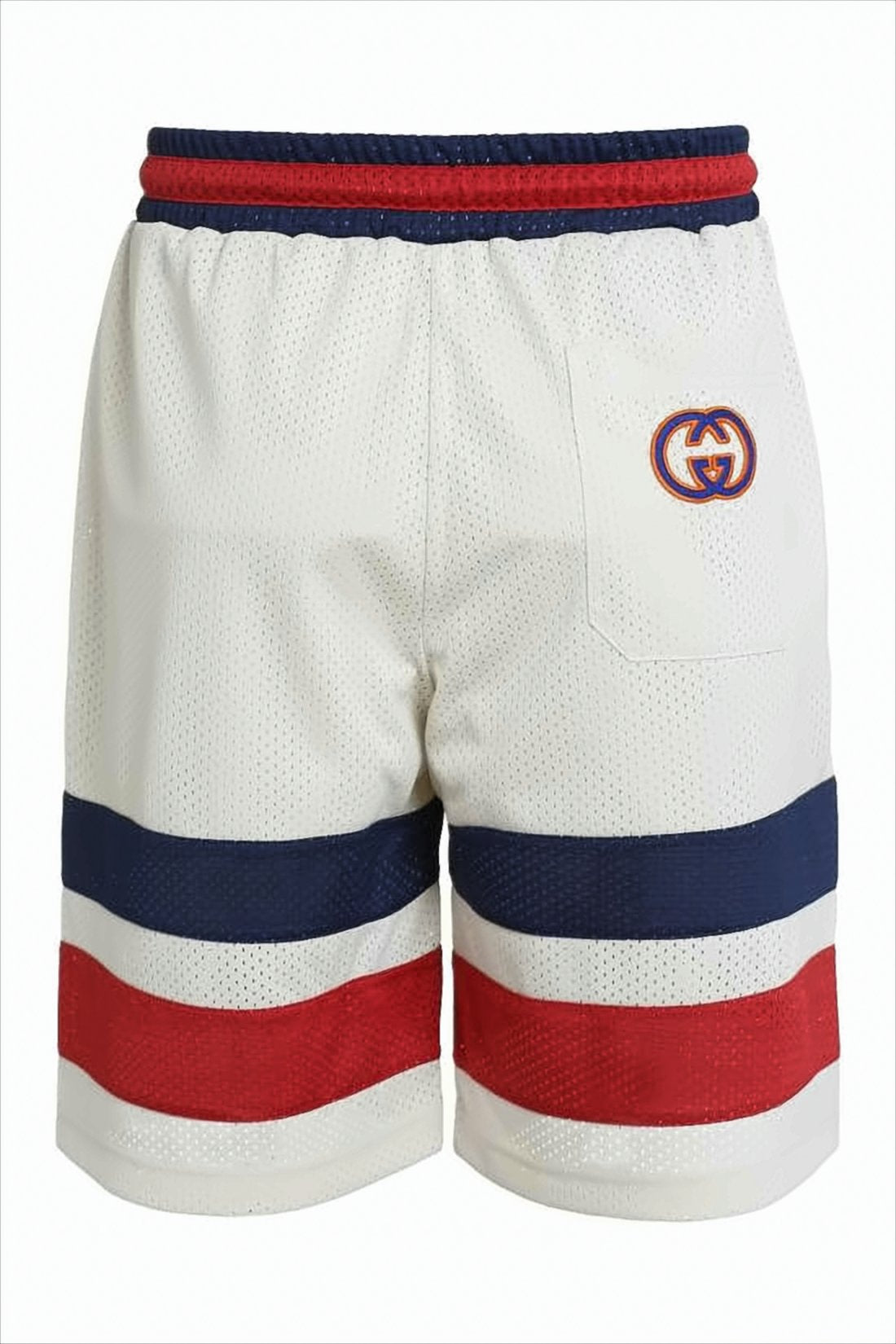 Navy and Red Striped Performance Shorts