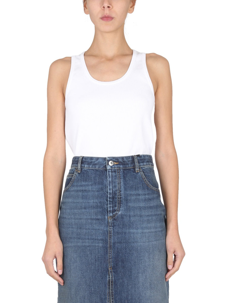 Ribbed Slim-fit Cotton Long-sleeved Top