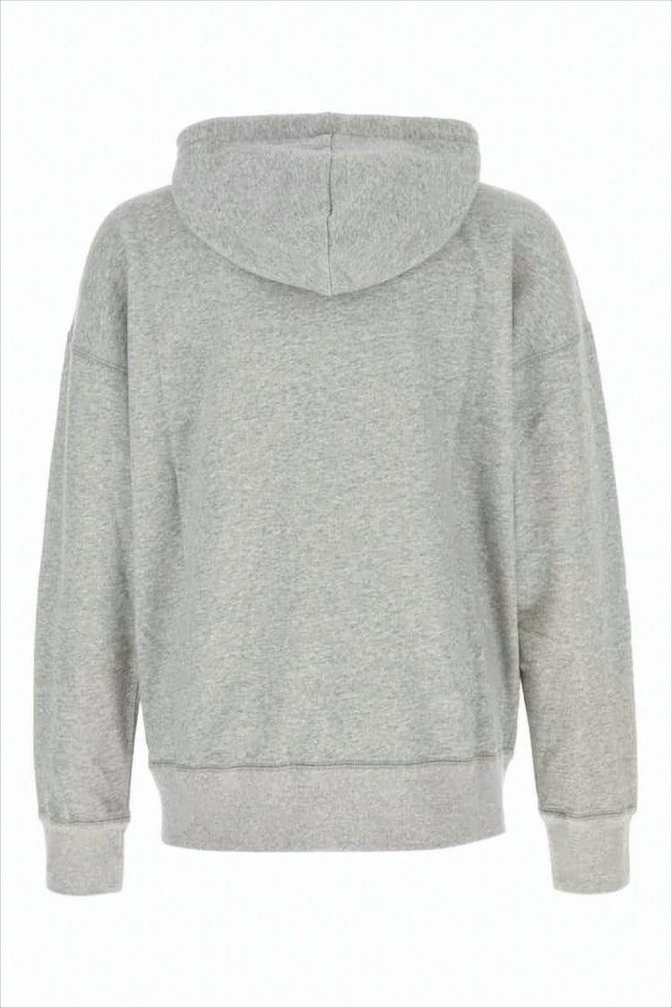 Relaxed Fit Grey Hoodie with Bold Logo