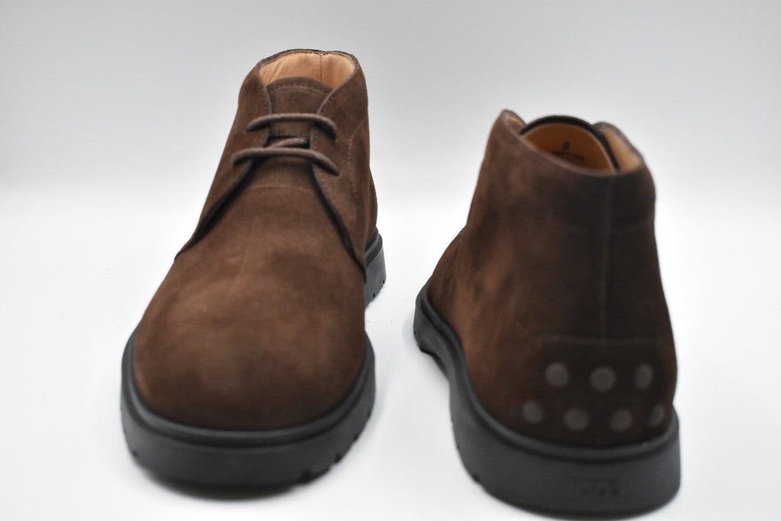 Laced Boots With Suede Finish