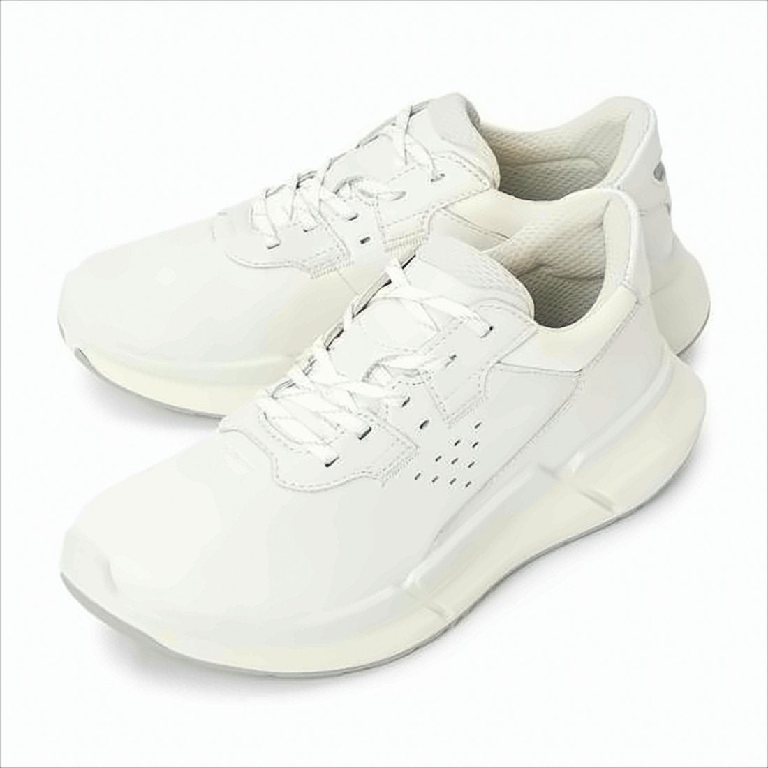 Minimalist White Sneakers with Padded Collar